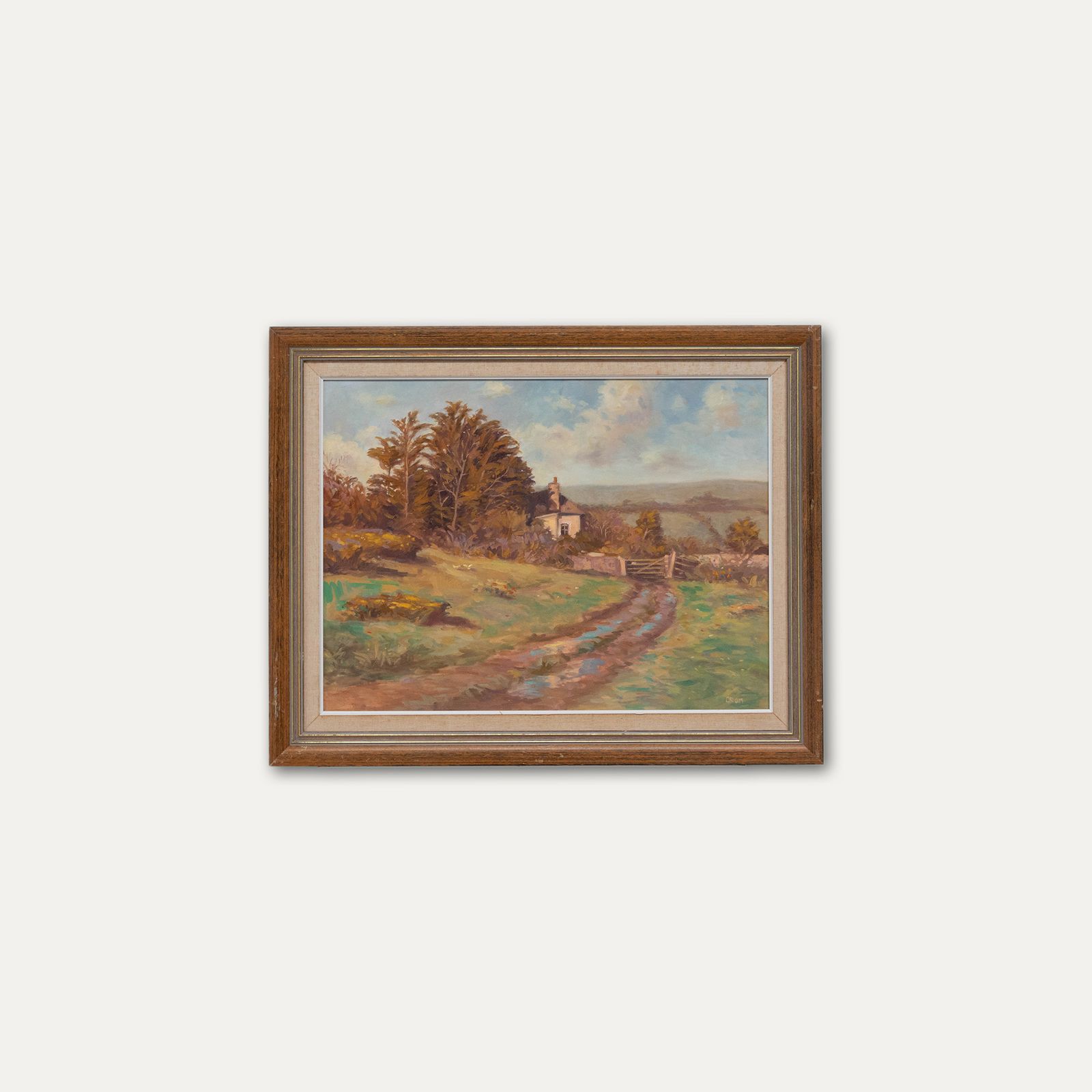 Arthur Orum (1946 2023)  Cornish School Contemporary Oil, Outside Gwithian photo vinterior