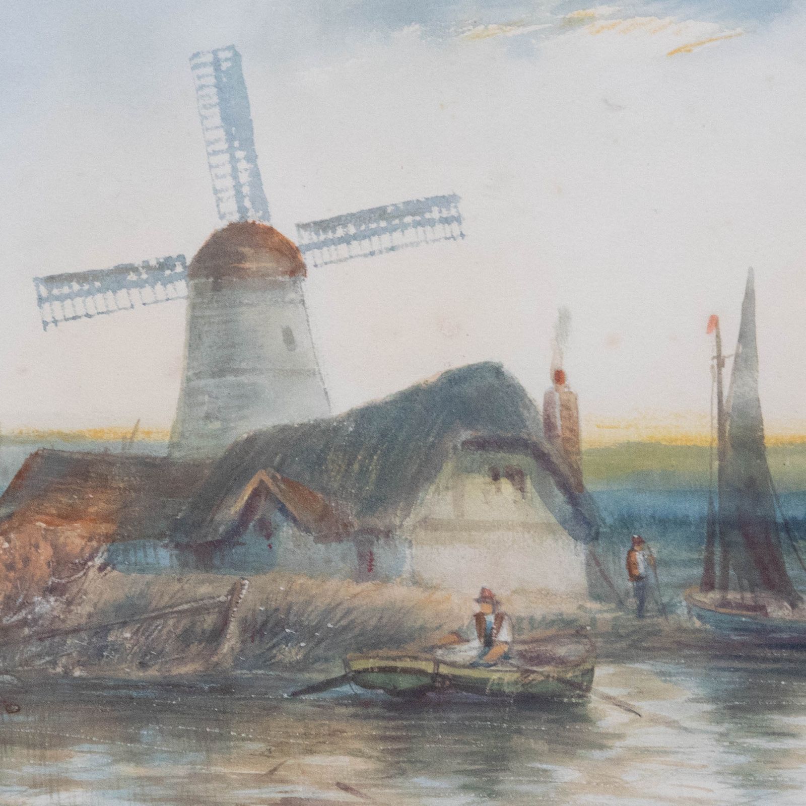 Francis E. Jamieson Early 20th Century Watercolour, Cottage By The Windmill photo Art