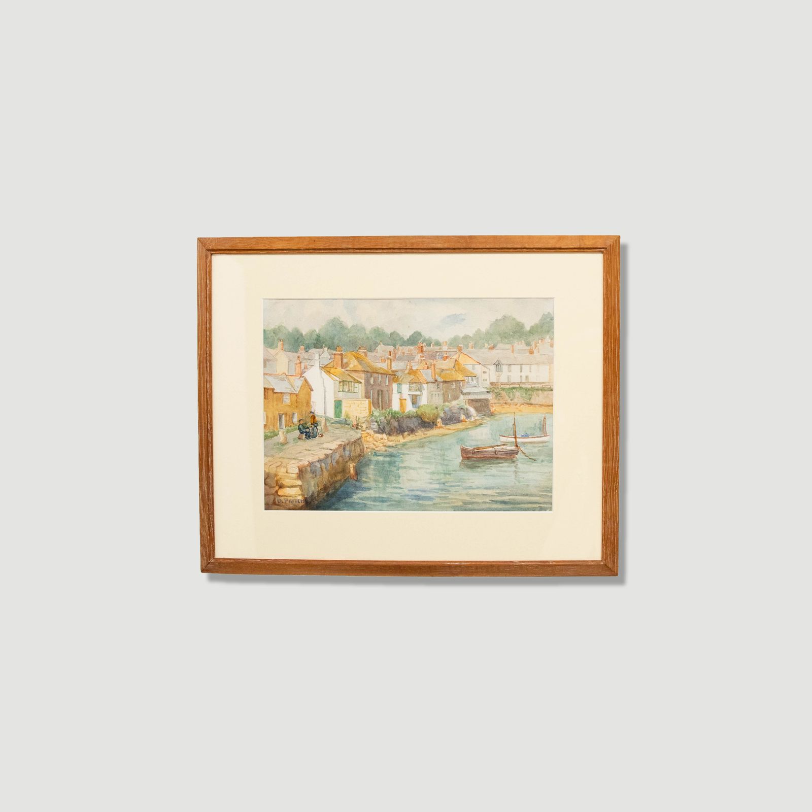 Dora C. Pritchett Framed Early 20th Century Watercolour, Catch Up On Quay photo vinterior