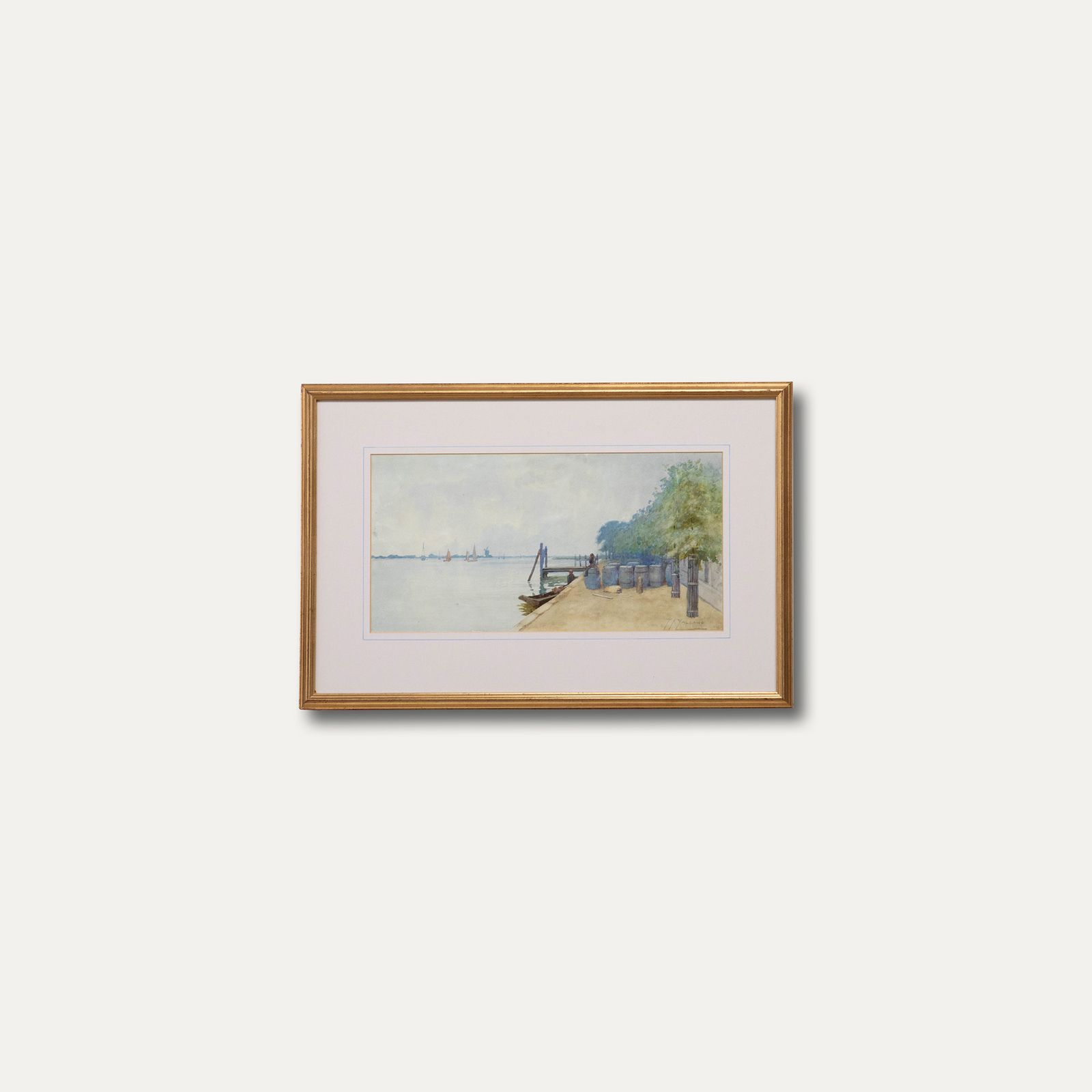 Thomas King Yalland (1845 1934) Framed Watercolour, Traders On A Break photo buy