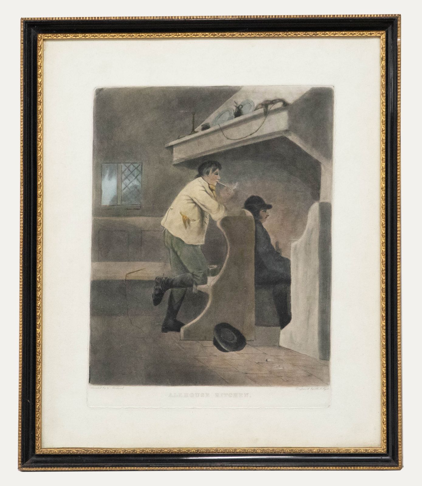 Syer After Morland, Early 20th Century Mezzotint, Alehouse Kitchen