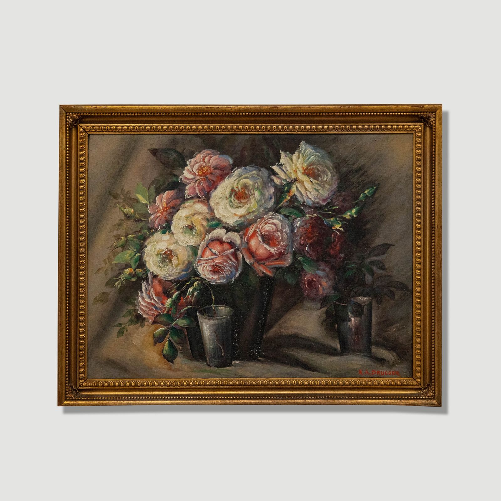 R. A. Brugger 20th Century Oil, Study Of Roses photo buy