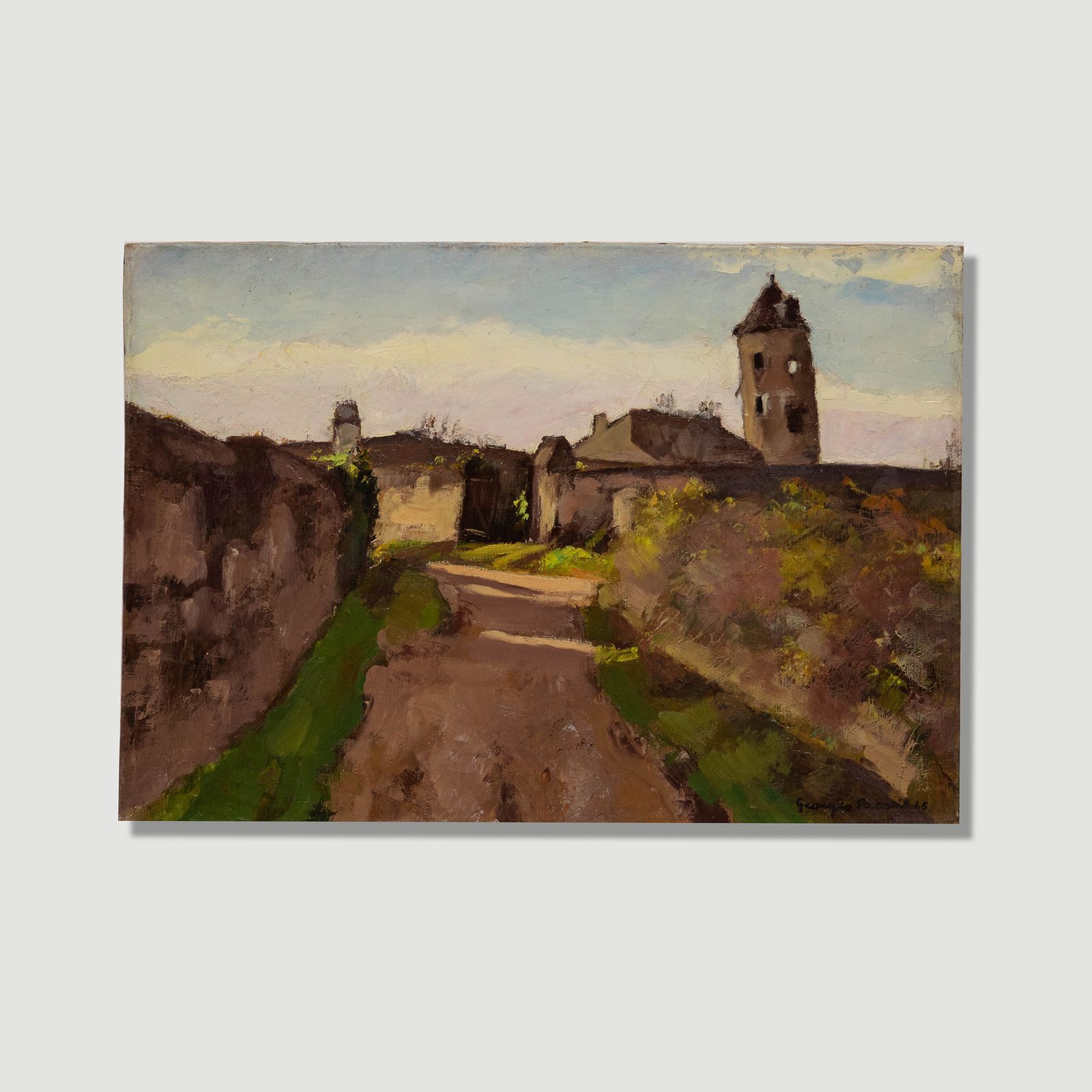 Georges Pacouil (1903 1996) 1946 Oil, Mill In Challans photo vintage
