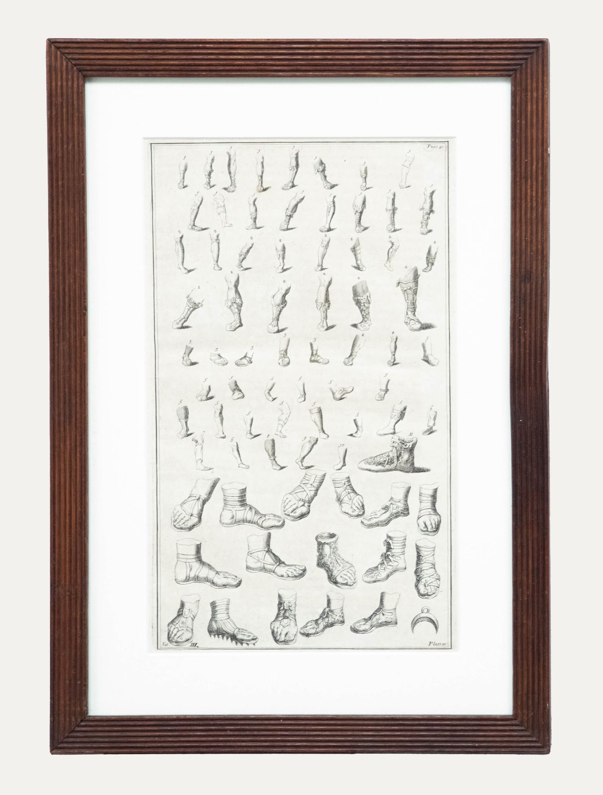 Early 19th Century Etching Grecian And Roman Footwear