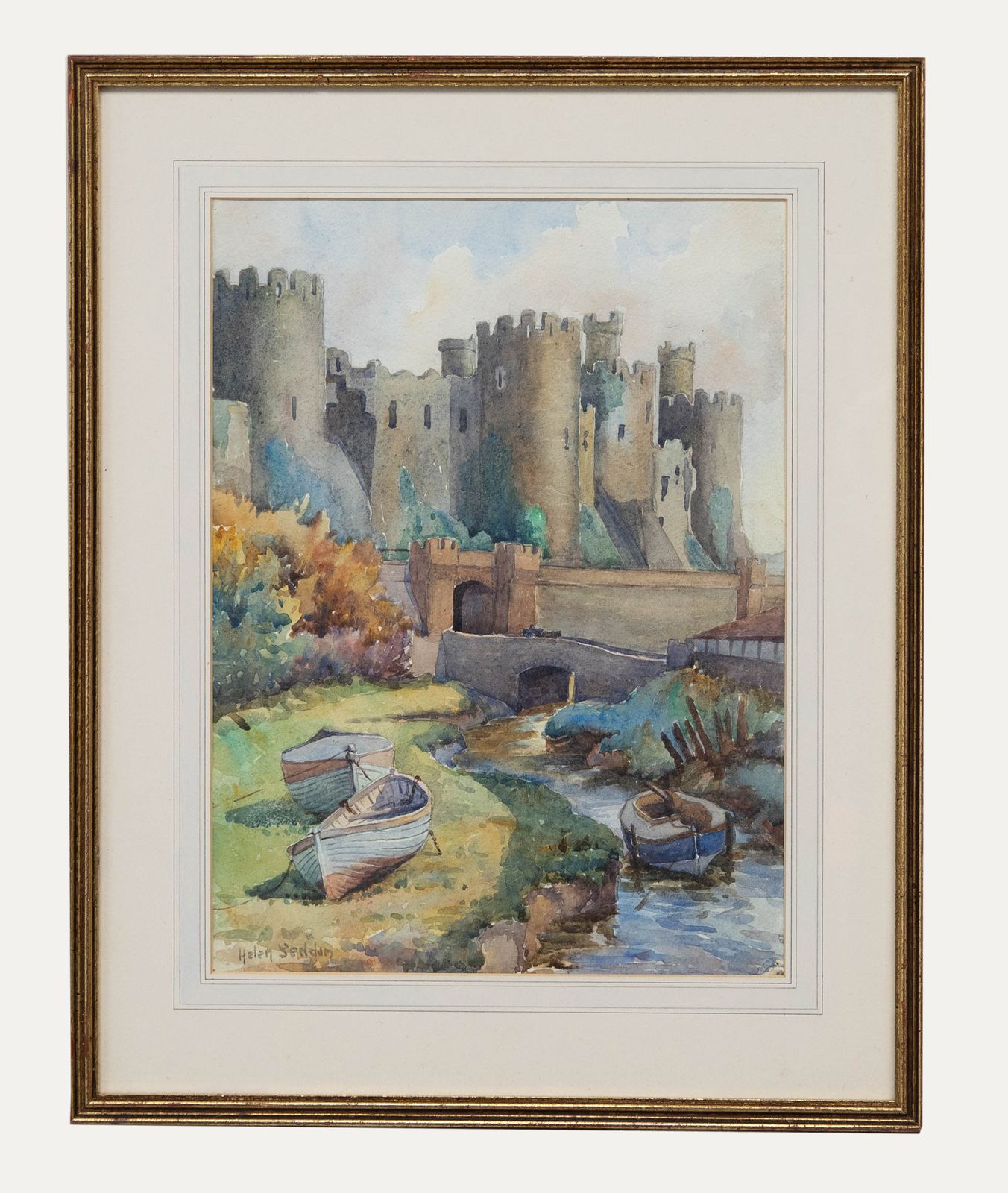 Helen Priscilla Seddon Stisa (1891 1975) Watercolour, Conwy Castle