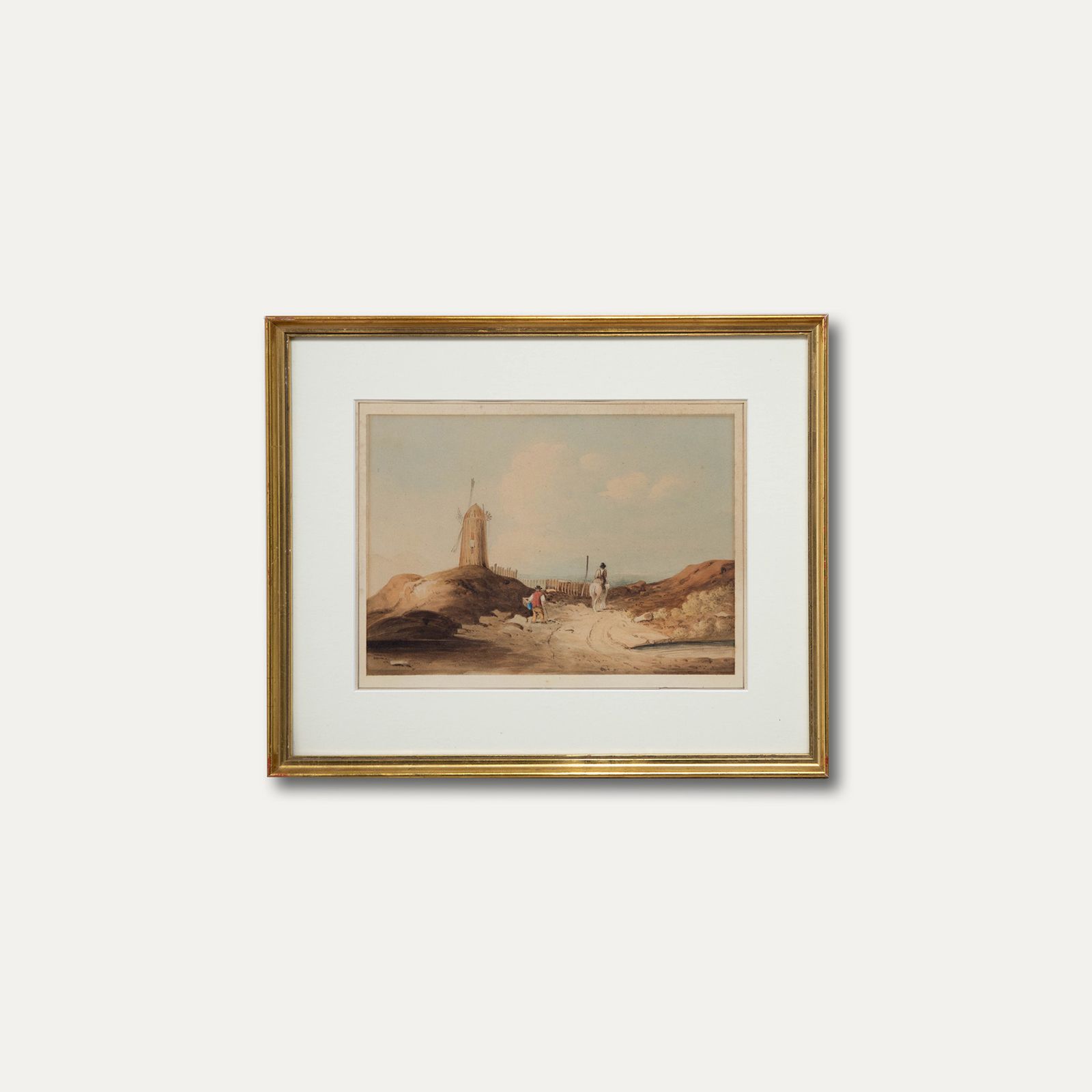 Follower Of David Roberts (1796 1864) Framed Watercolour, Fetching The Grain photo vinterior