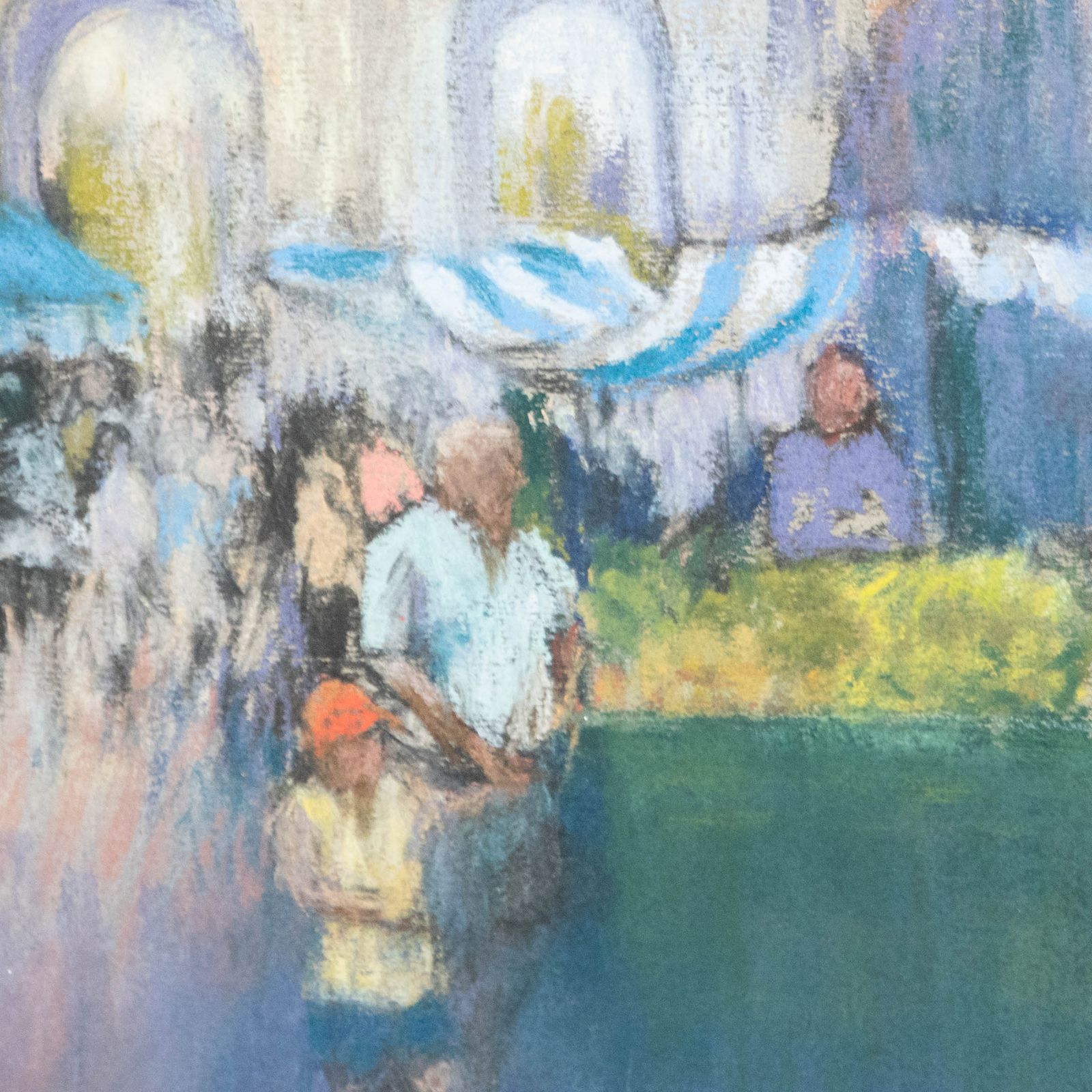 Michael Frost 20th Century Pastel, Market Day In Andalusia photo Art