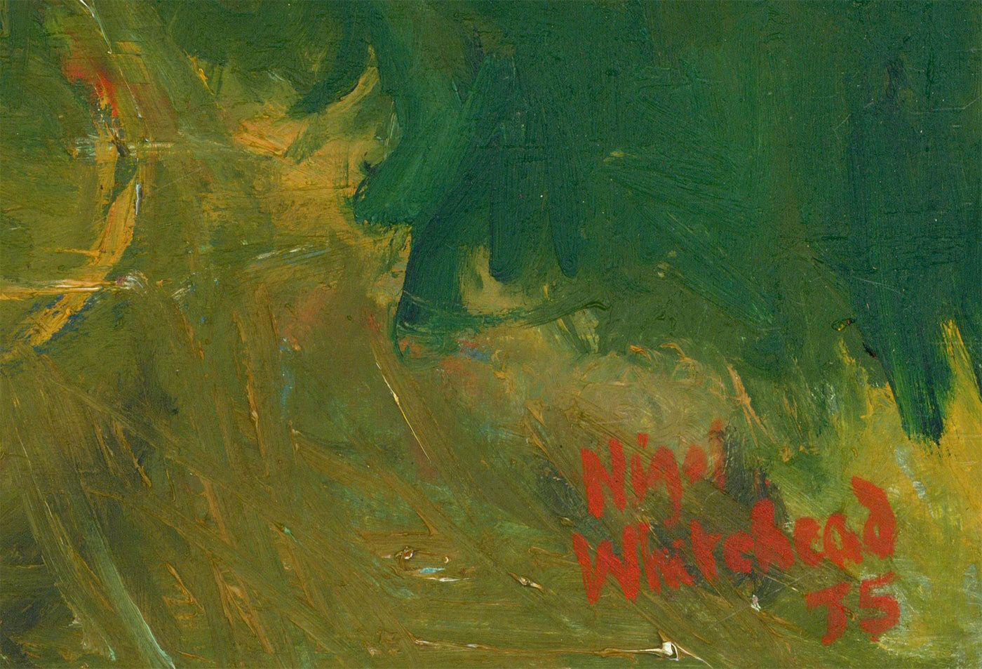 Nigel Whitehead 1975 Oil, View Of The Mountains photo for sale