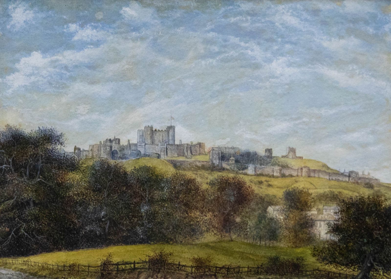Attrib. James Robert Thompson Framed 19th Century Watercolour, Dover Castle photo furniture