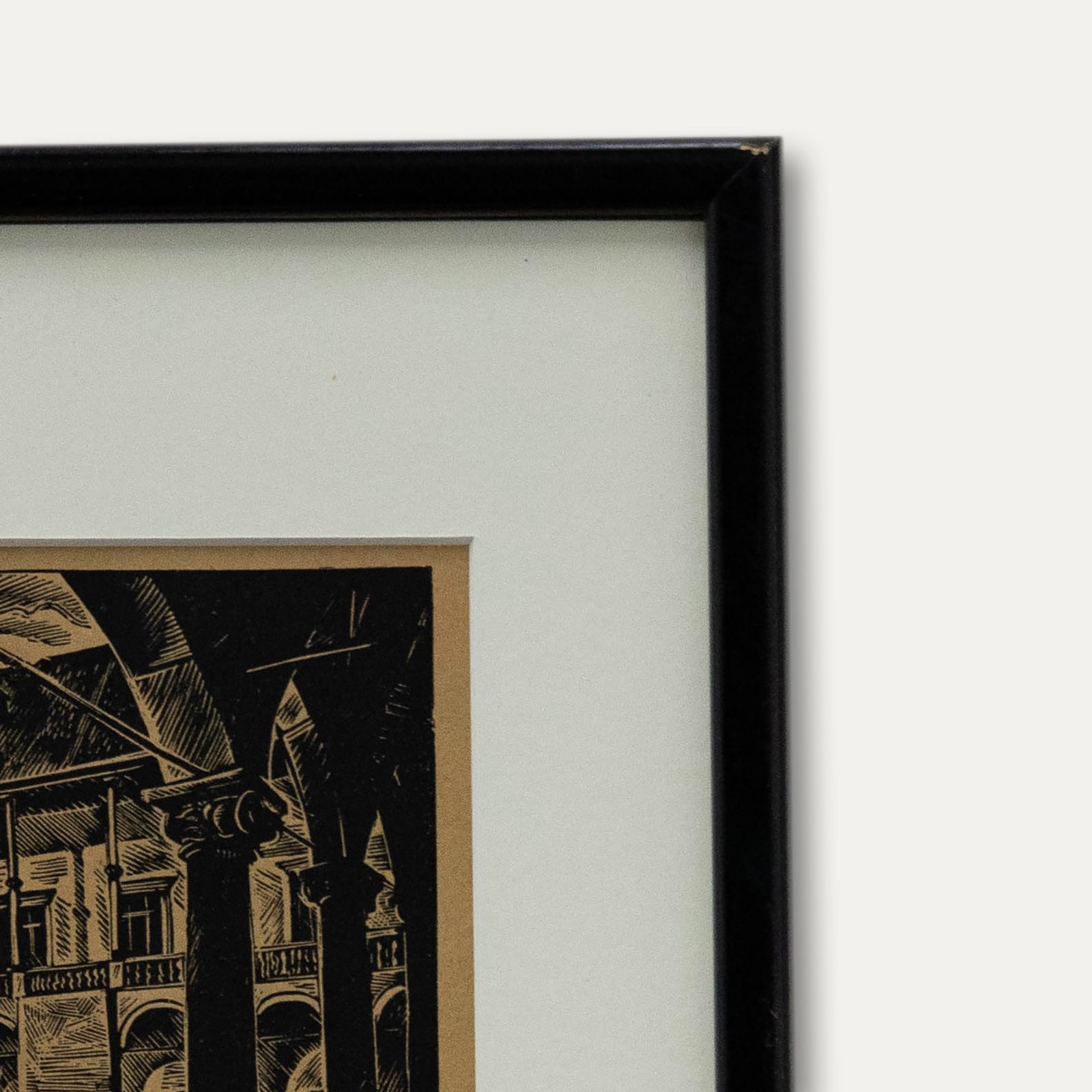 Stanislaw Raczynski (1903 1982) Framed Woodcut, Wawel Castle Courtyard photo 132.0