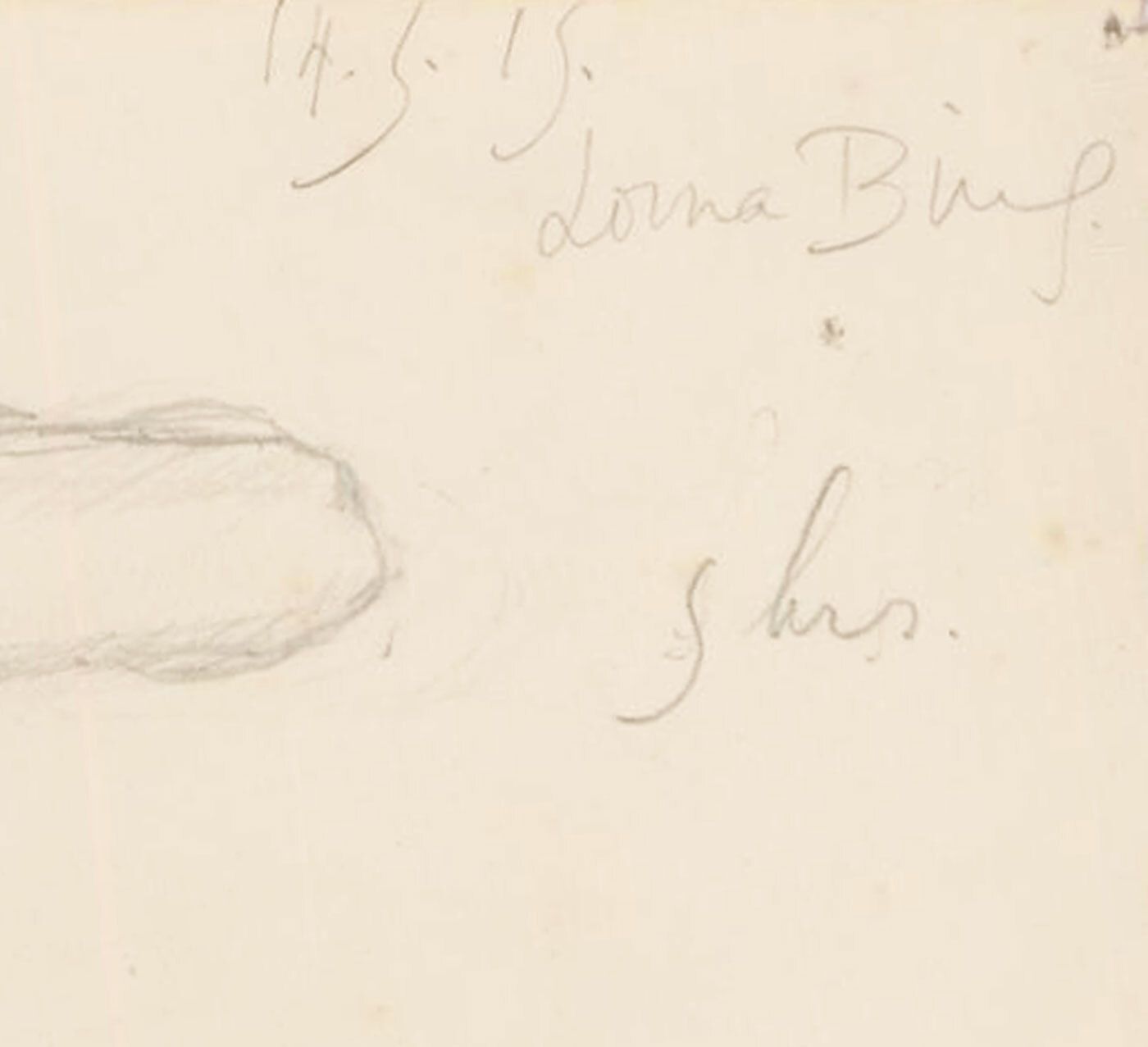 Lorna Bing (1897 1993) 1915 Graphite Drawing, The Dancing Faun photo for sale
