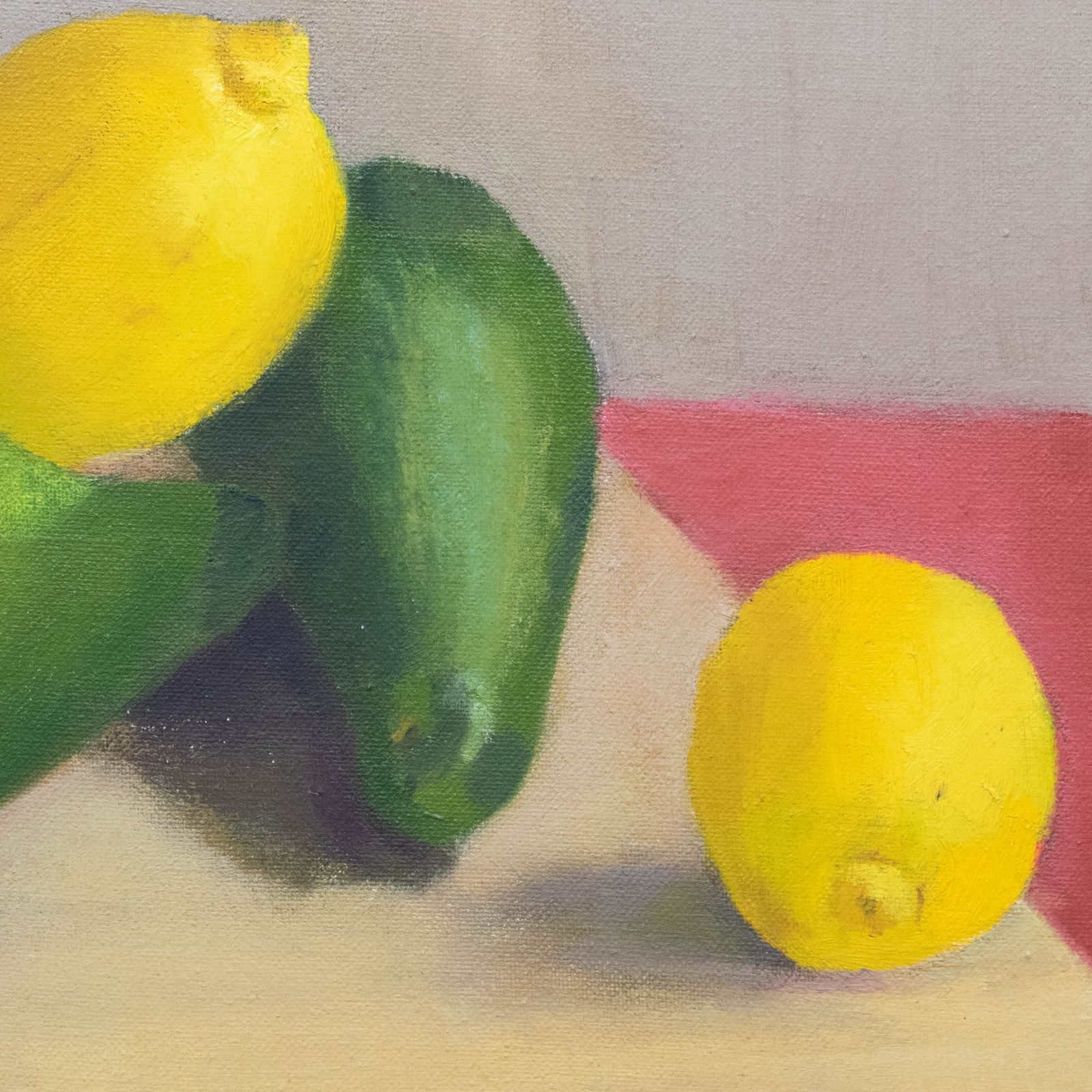 H. R. Walters Framed Mid 20th Century Oil, Lemons & Pears photo Art