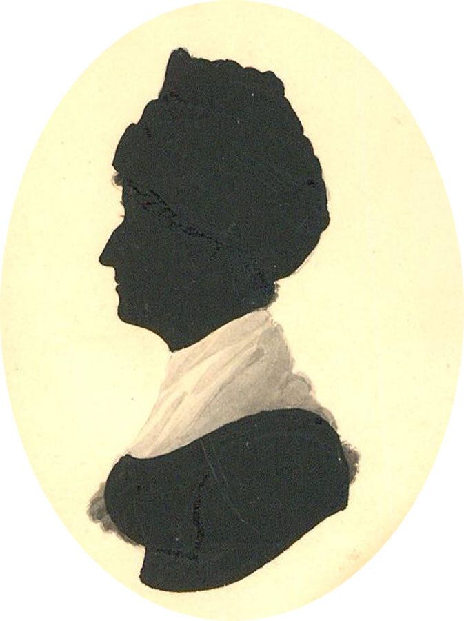 Early 19th Century Silhouette Lady Of The House