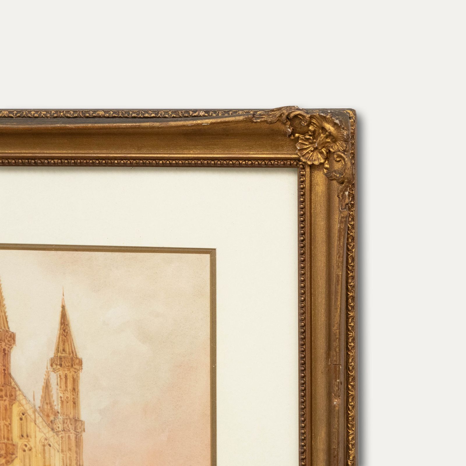Edward Nevil (Fl.1880 1900) Late 19th Century Watercolour, Leuven, Belgium photo 159.0