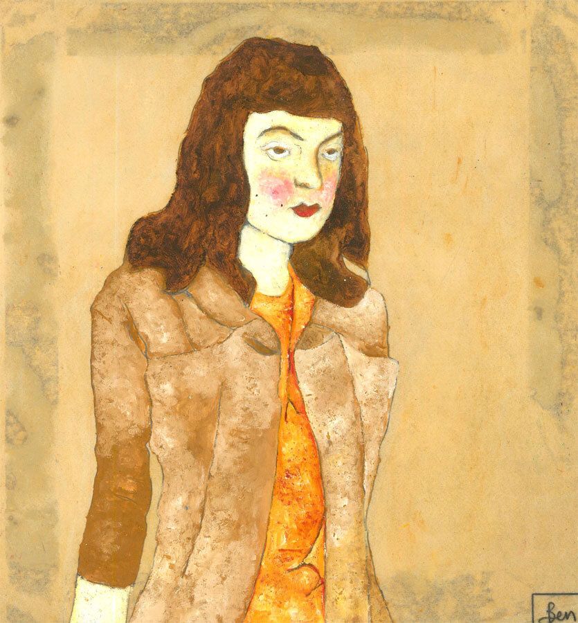 Ben Carrivick Contemporary Oil, The Trench Coat photo furniture