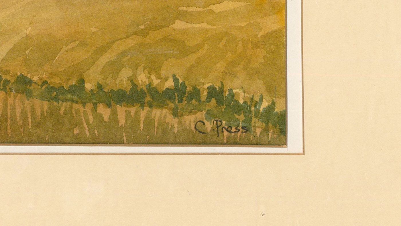 Christina Press Framed 20th Century Watercolour, The Lancashire Moors photo Art