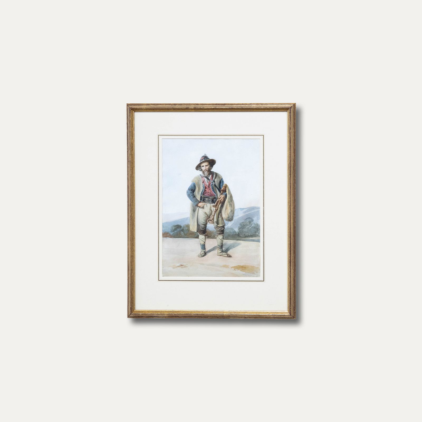 Attrib. Susan Vincent  19th Century Watercolour, Man In An Alpine Landscape photo vinterior