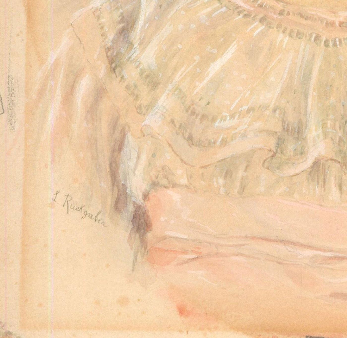 L. Ruckgaber  Early 20th Century Watercolour, The Bridesmaid