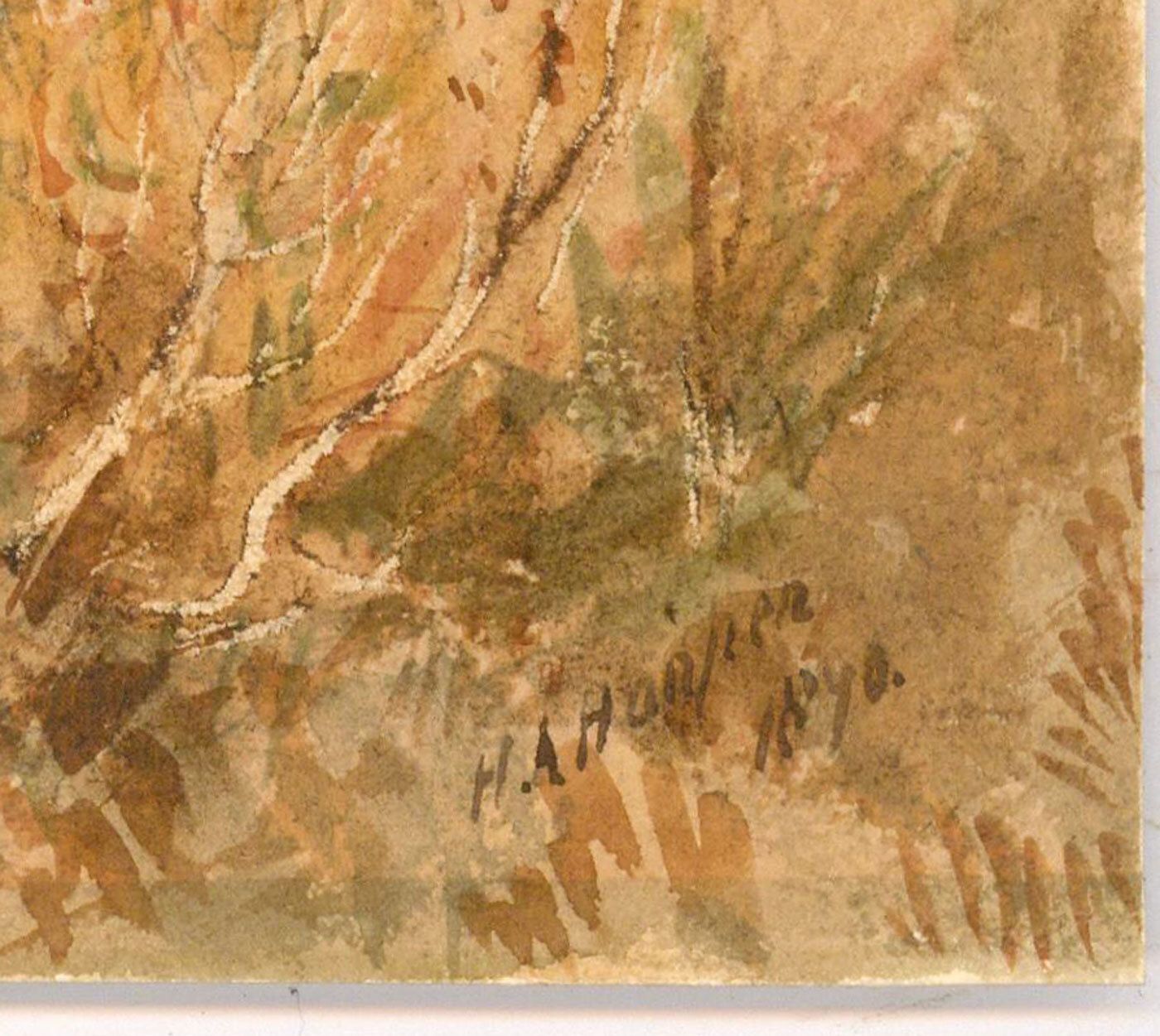 Henry Andrew Harper (1835 1900)  1872 Watercolour, Deer In The Highlands photo for sale