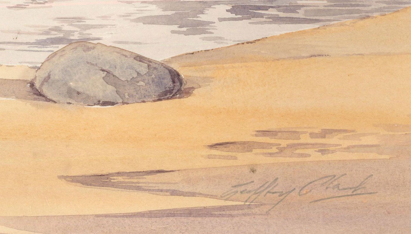 Geoffrey Plant (1939 2000) 20th Century Watercolour, The Rock Pools photo for sale