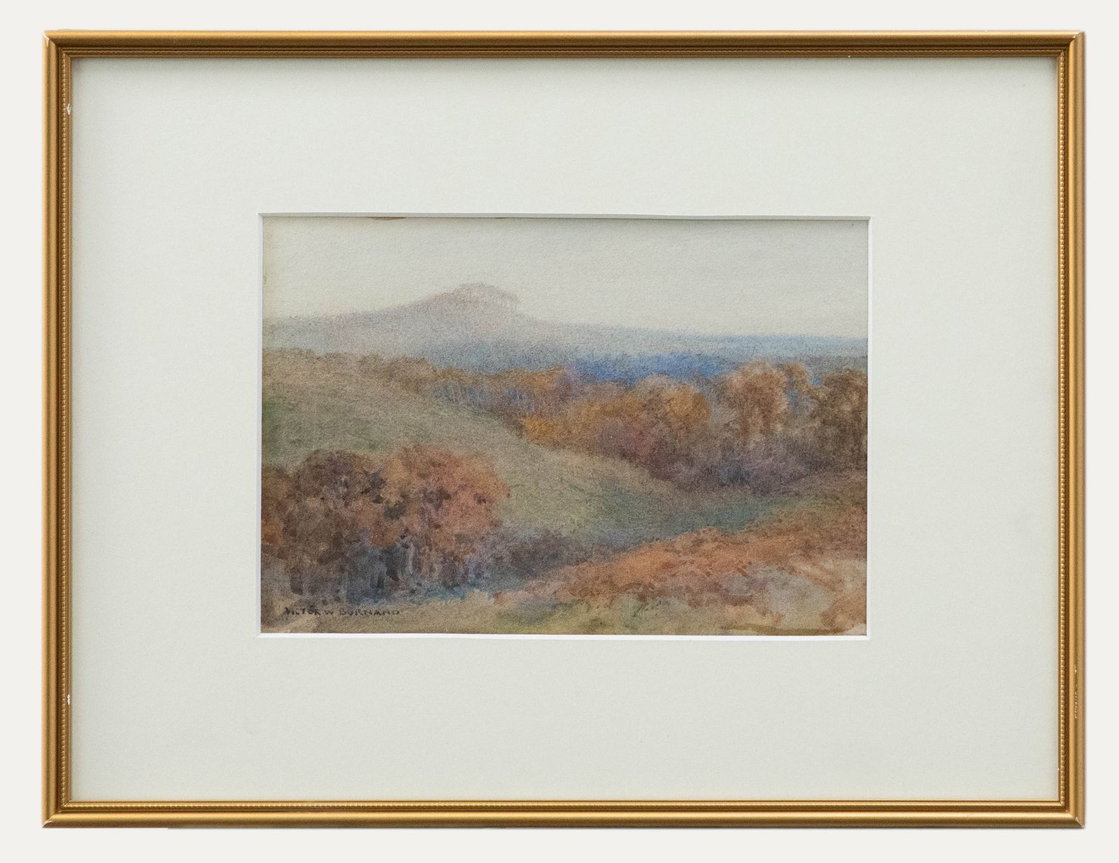 Victor Wyatt Burnand (1868 1940) Watercolour, Crooksbury Hill