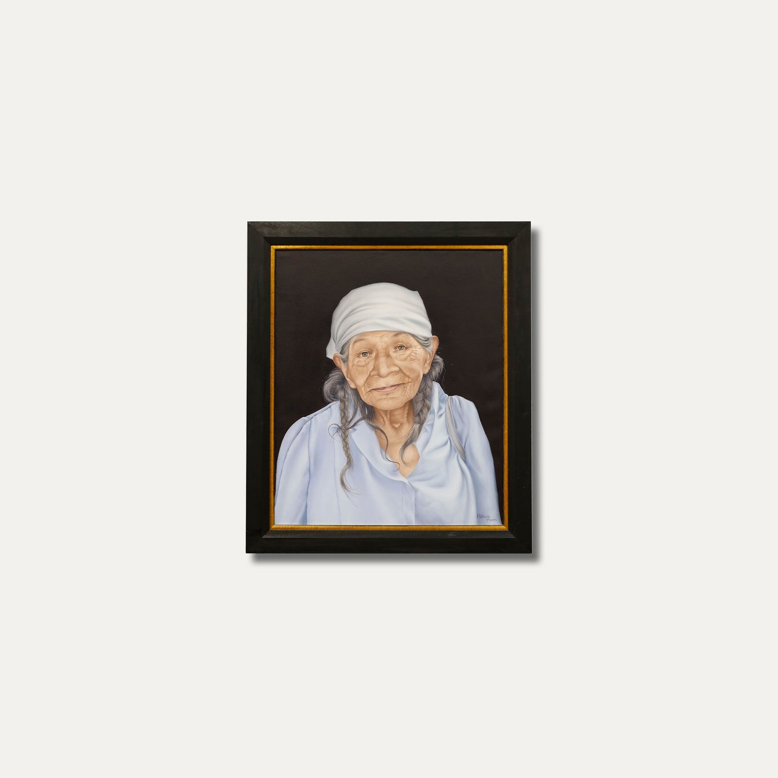 photo furniture Patricio Marin 20th Century Oil, Serenity In Old Age