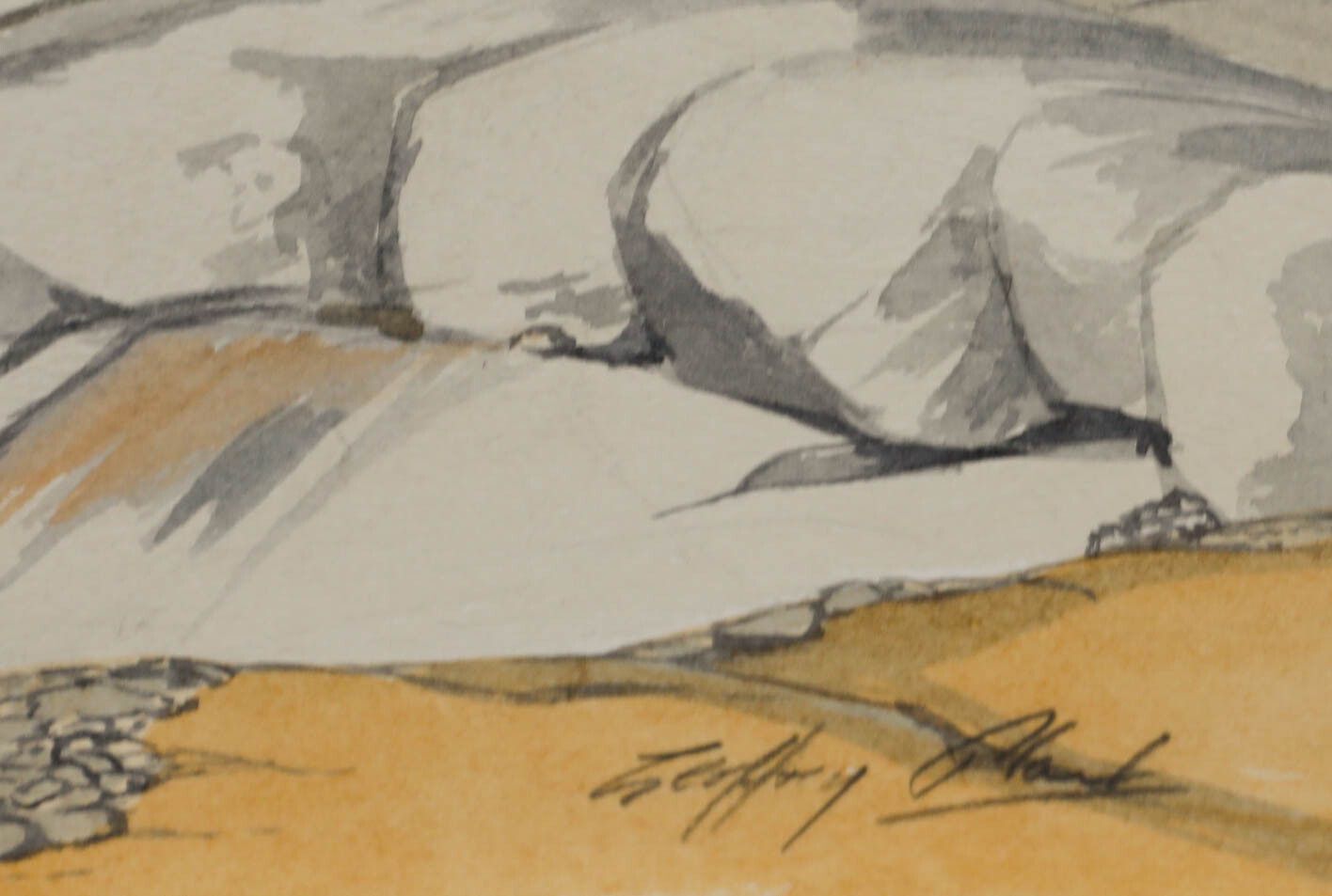Geoffrey Plant (1939 2000) 20th Century Watercolour, Atlantic Surf photo 111.0