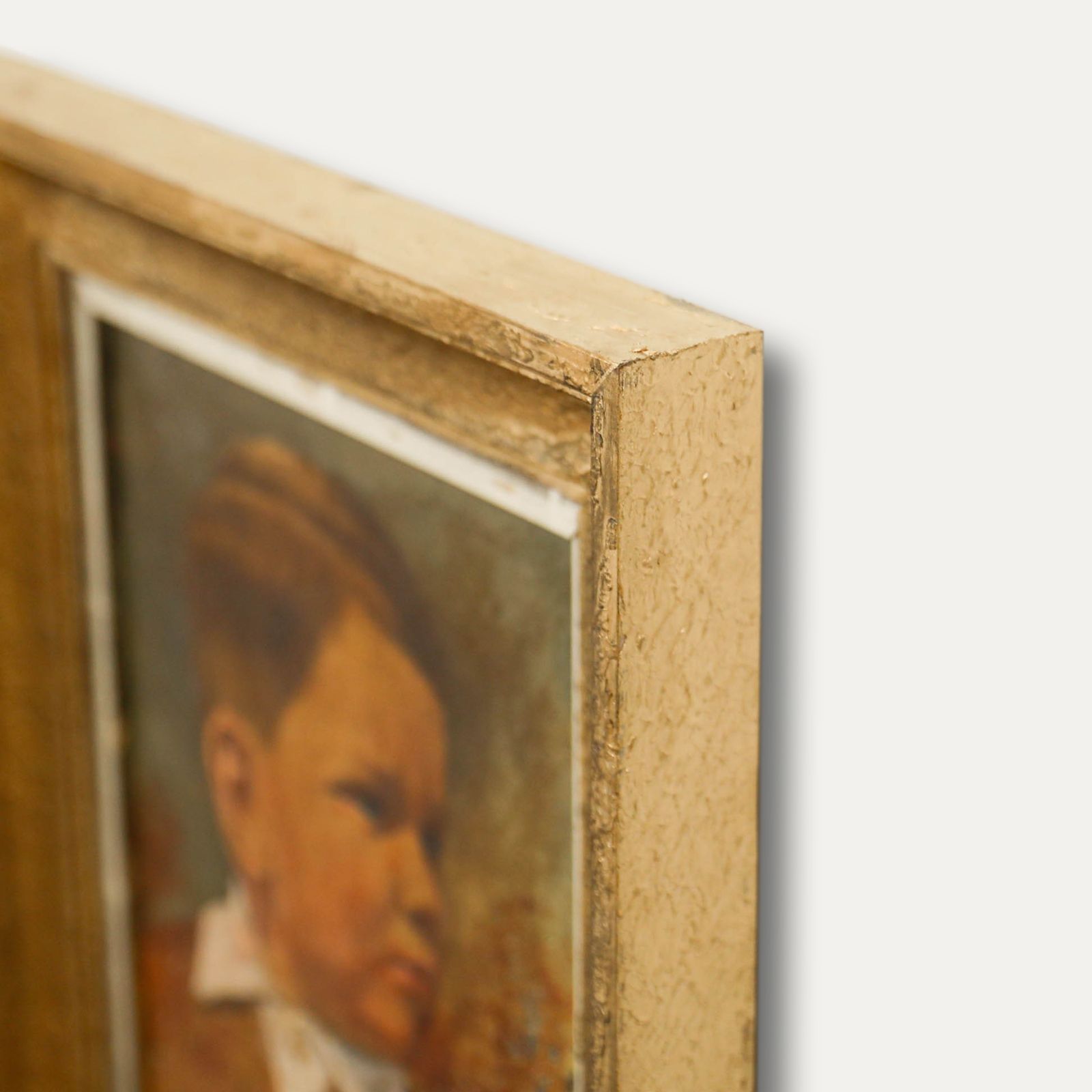 Framed Mid 20th Century Oil Portrait Of A Boy photo 183.0