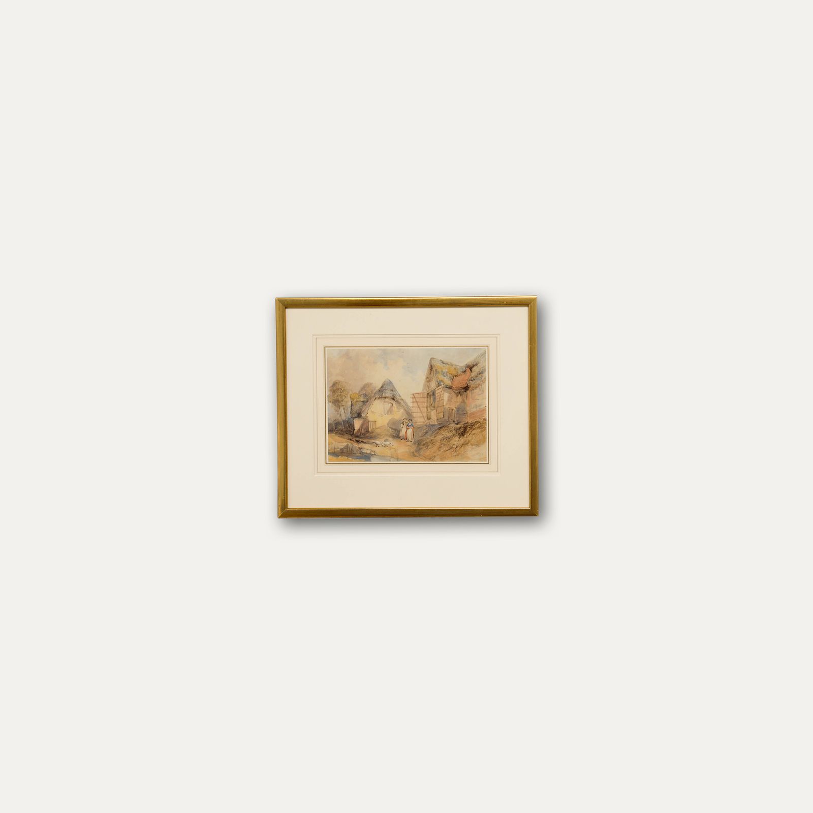 Thomas Colman Dibdin (1810 1893) Framed Watercolour, Ladies On The Farm photo buy