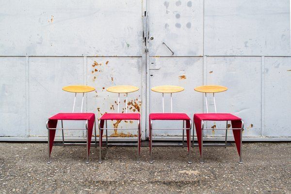 Notorious Stoelen Van Massimo Iosa Ghini Voor Moroso, Italië, 1988, Set Van 4
