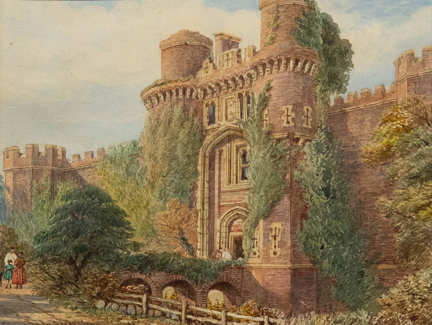 W. Richardson  20th Century Watercolour, Herstmonceux Castle photo furniture