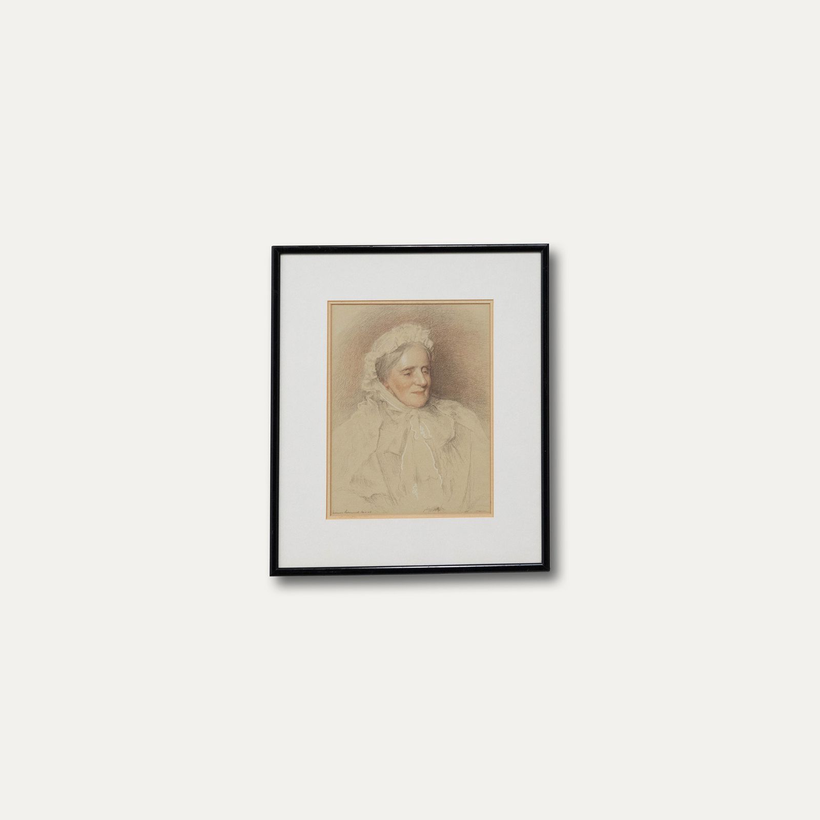 Framed Early 20th Century Pastel Portrait Of Lady Hadew photo vinterior