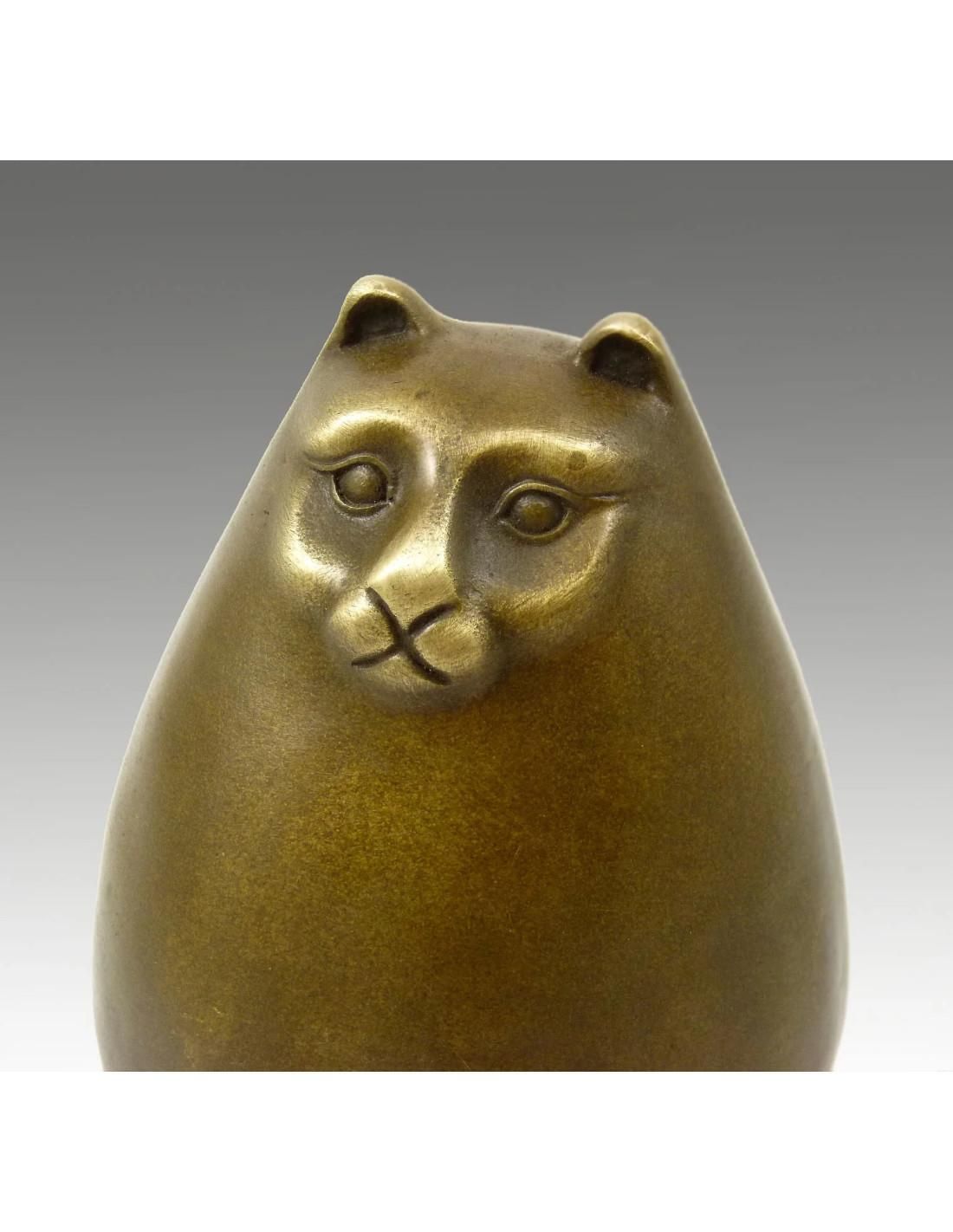 Bronze Sculpture Of The Big Cat After Fernando Botero, 20th Century. photo 1020.0