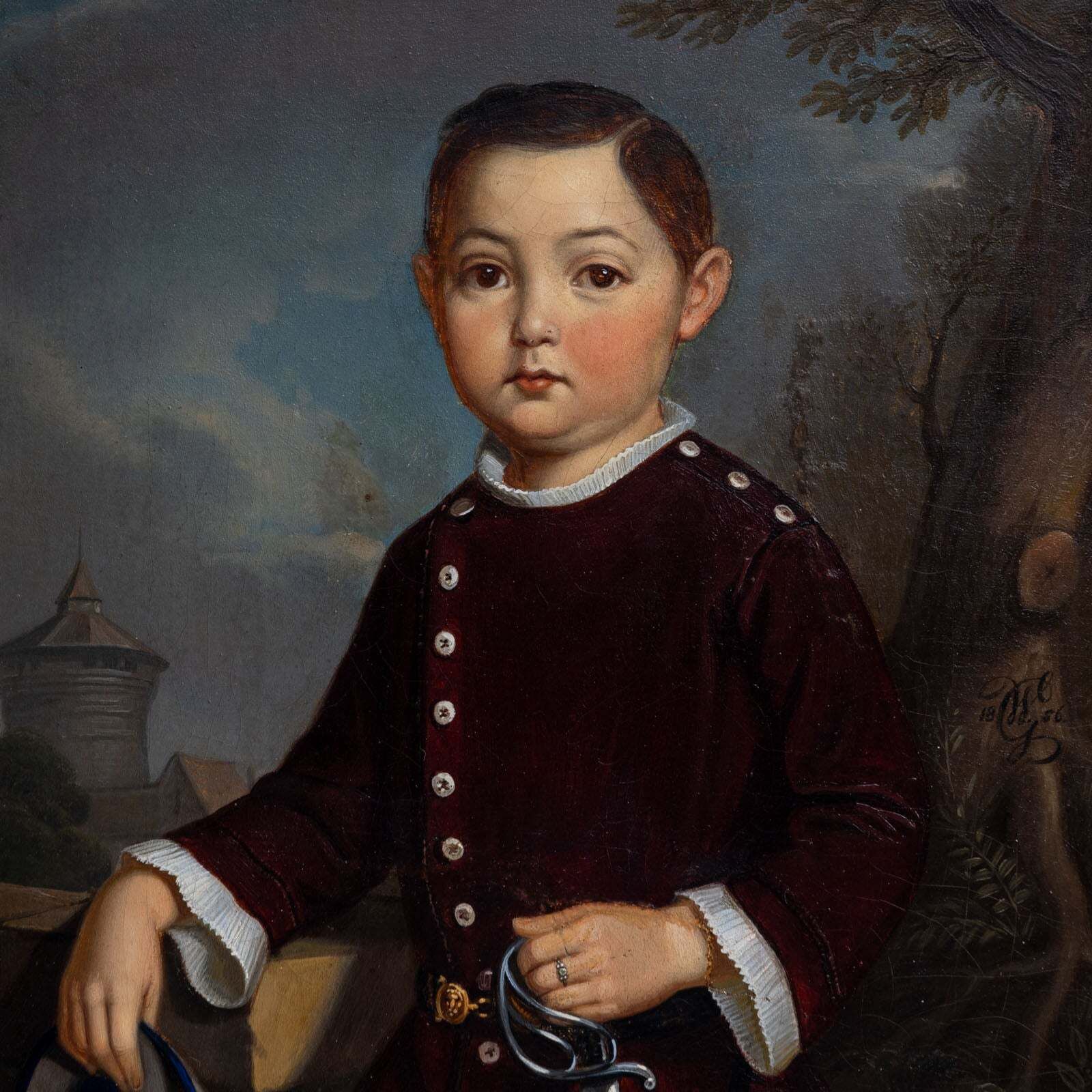 Georg Wilhelm Wanderer (1804 1863), Portrait Of A Boy, Nuremberg 1836 photo vinterior