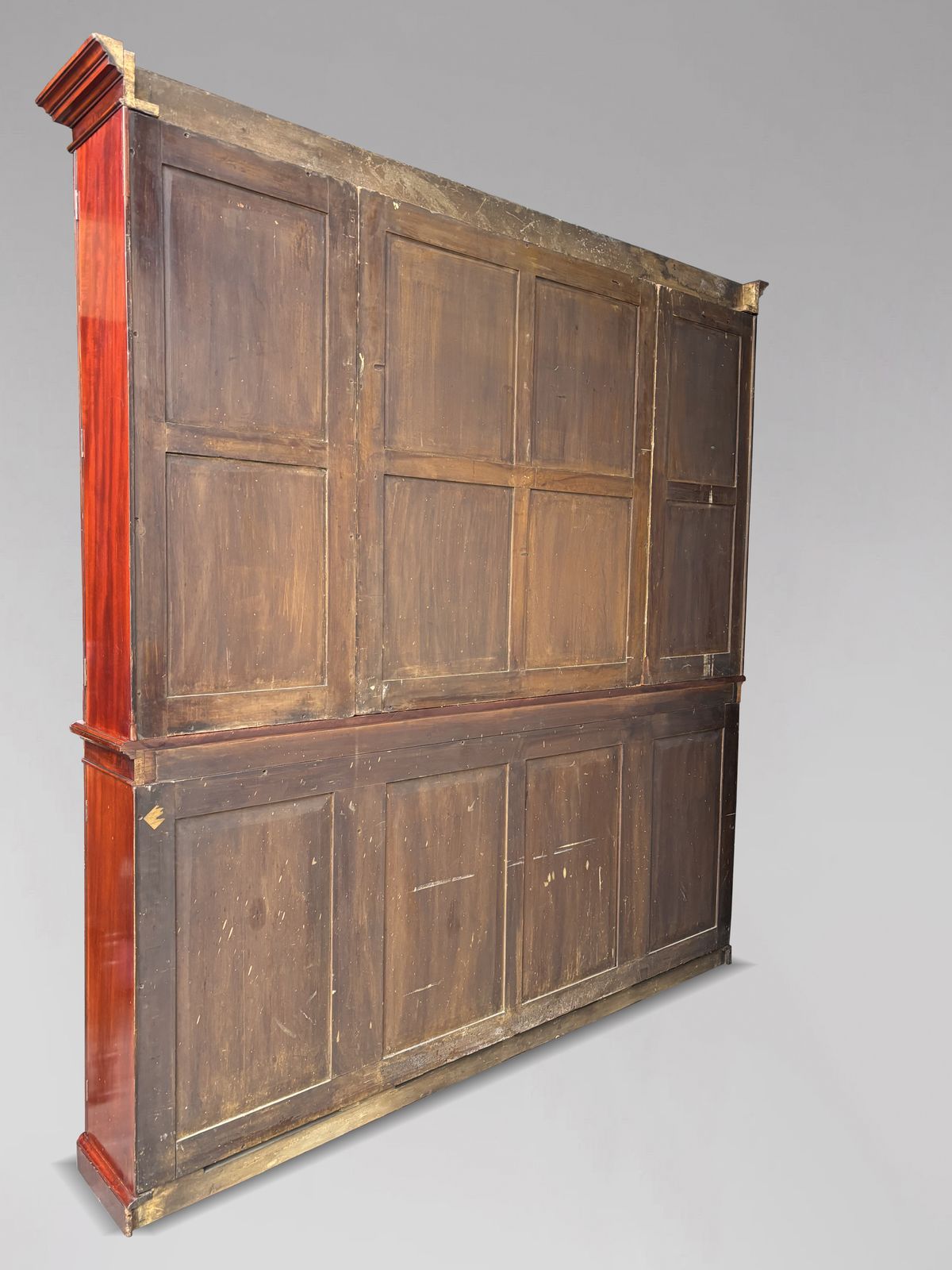 Quality 19th Century Mahogany 4 Door Breakfront Library Bookcase photo vinterior