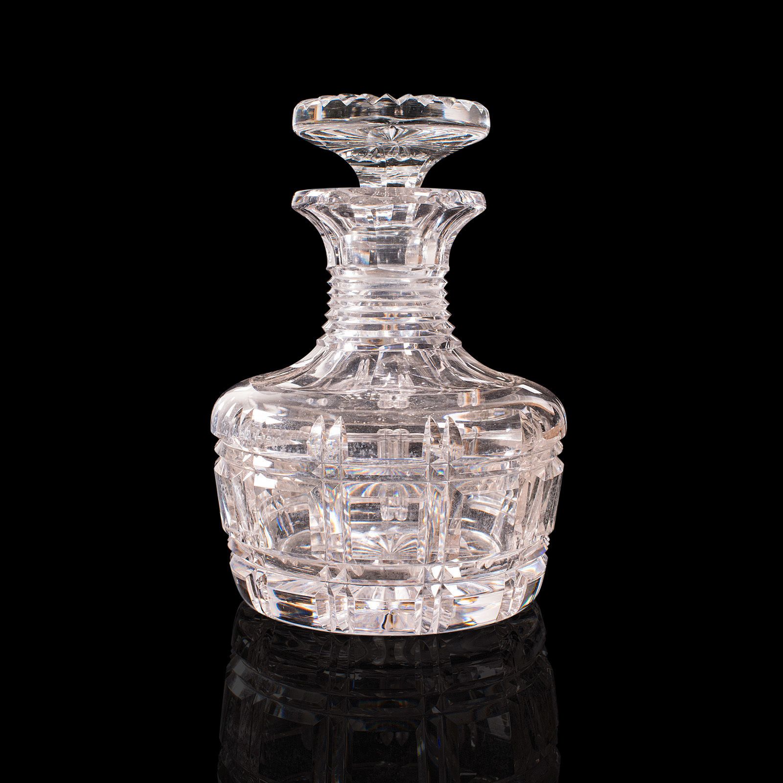 Pair, Antique Sherry Decanters, English, Glass, Spirit, Liquor Flask, C.1910 photo 875.0