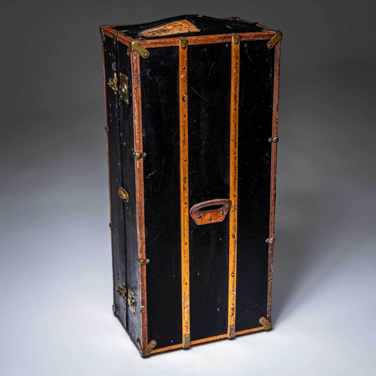 Leather Wardrobe Trunk, Probably Germany, Early 20th Century photo buy