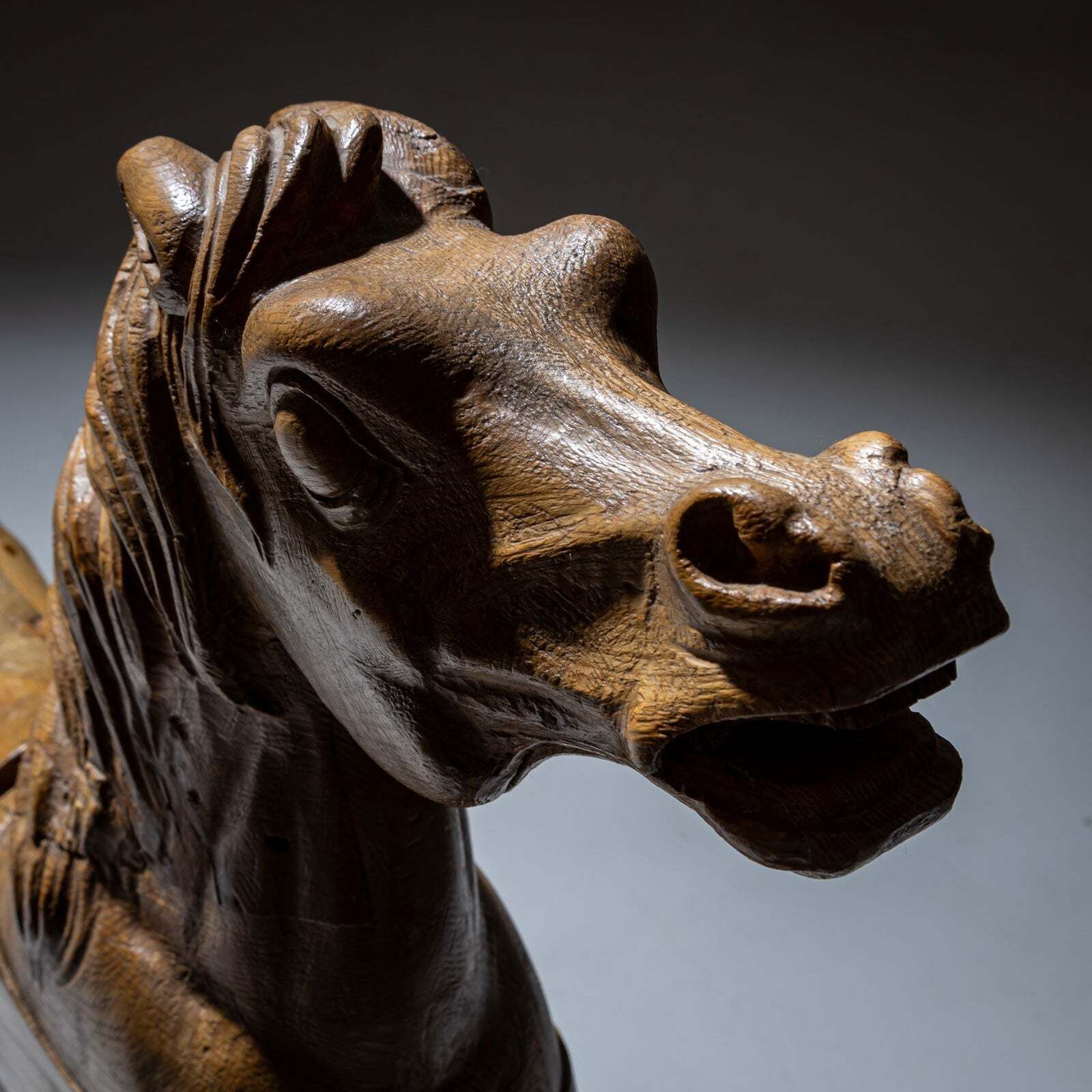 Wooden Merry Go Round Horse, Early 20th Century photo vinterior