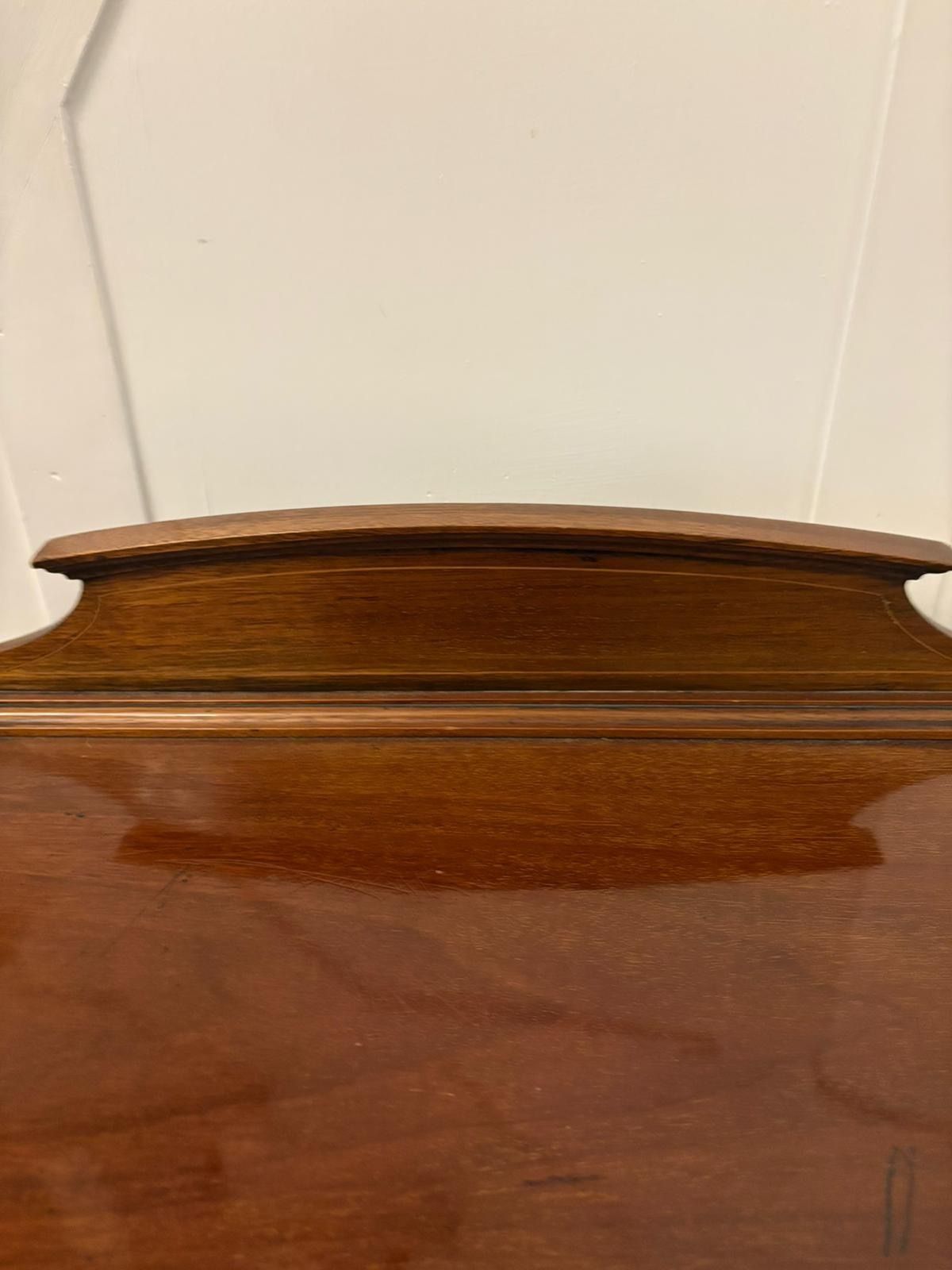 Superb Quality Antique Early 20th Century Mahogany Inlaid Bow Fronted Side Cabinet photo Furniture