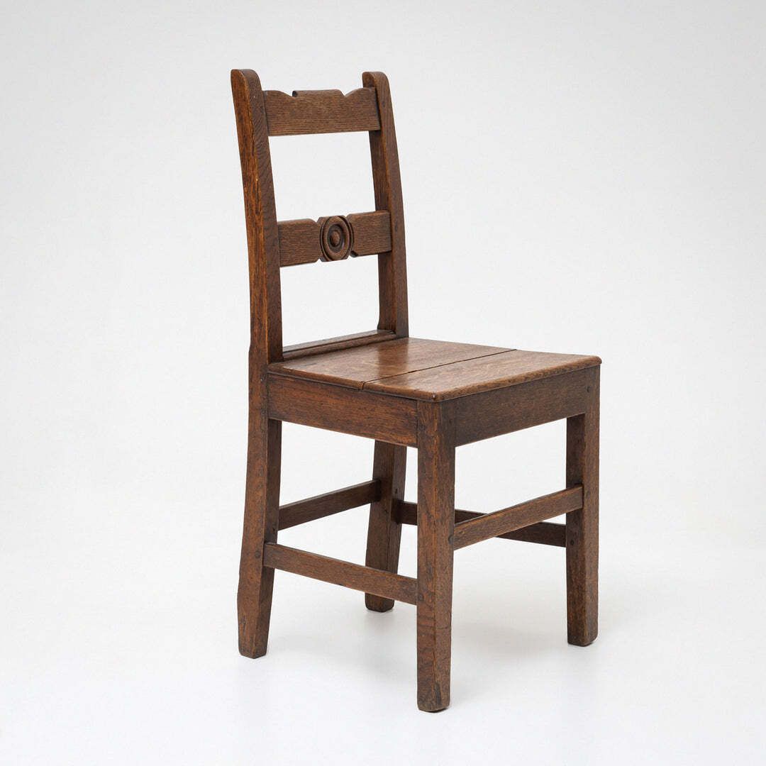 Pair Of Georgian Side Chairs In Oak, Late 18th Century photo 1400.0
