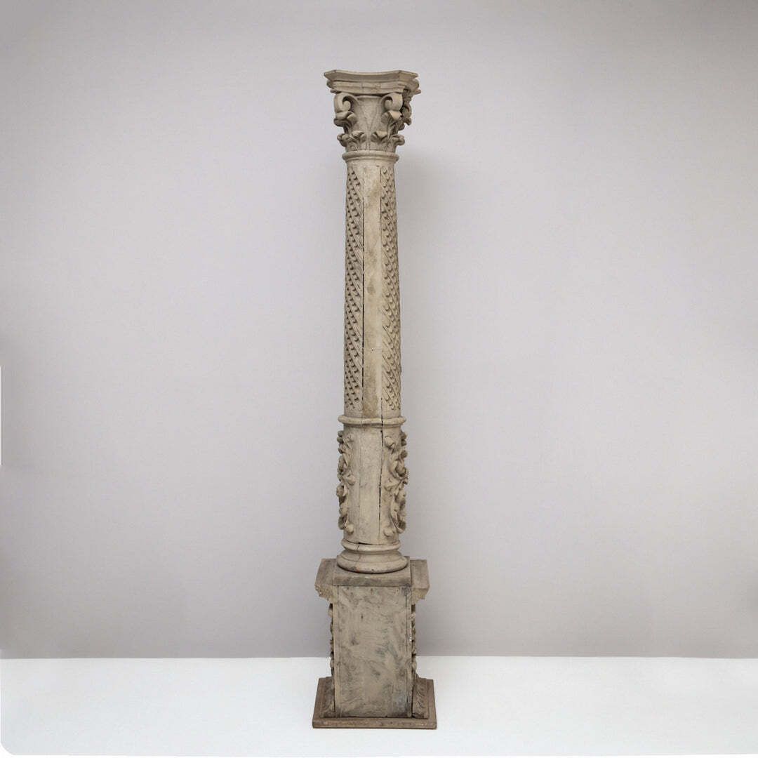 Historicist Wooden Column, 19th Century photo vintage