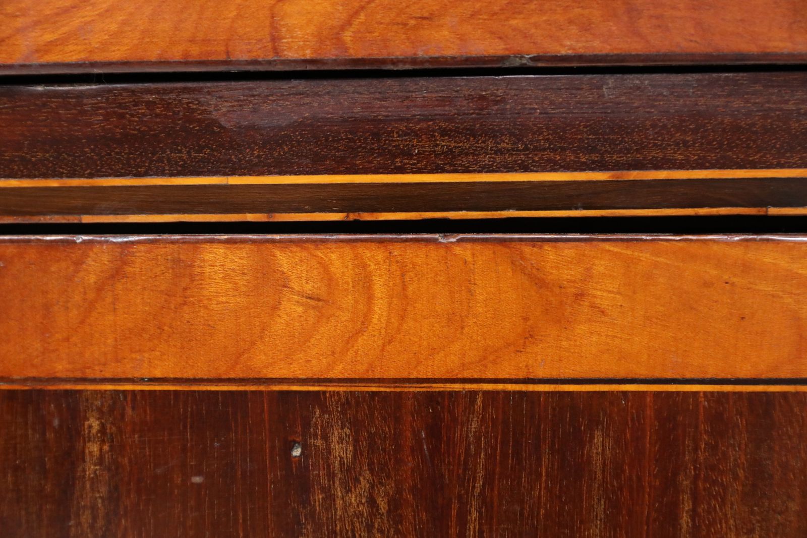 photo for sale Antique Low Mahogany Linen Press 2 Drawers 2 Drawers Free Uk Delivery