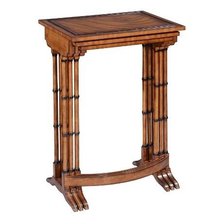 Antique Style Nest Of 3 Tables In Mahogany photo 350.0