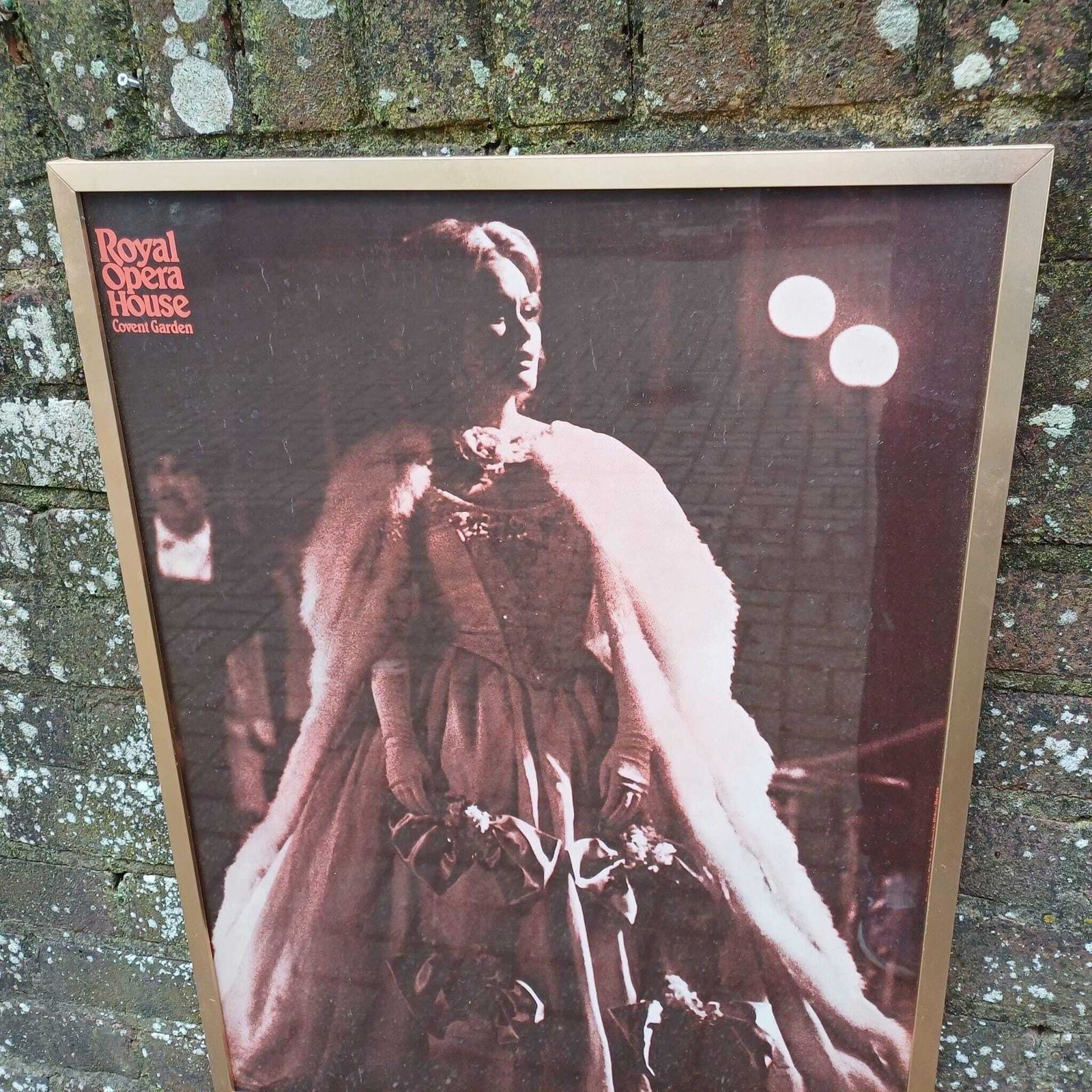 1977 Vintage Opera Poster Of Dame Kiri Te Kanawa In Arabella At The Royal Opera House, In Retro Vintage Metal Frame   Large Retro Poster photo for sale