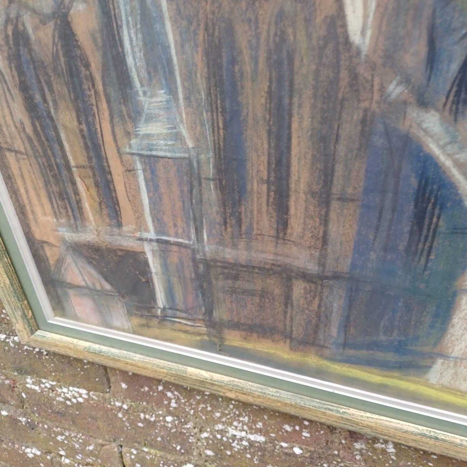 Vintge Original Cathedral Pastel By Shirley Rothera (1936 2017)   British Contemporary Artist photo Art