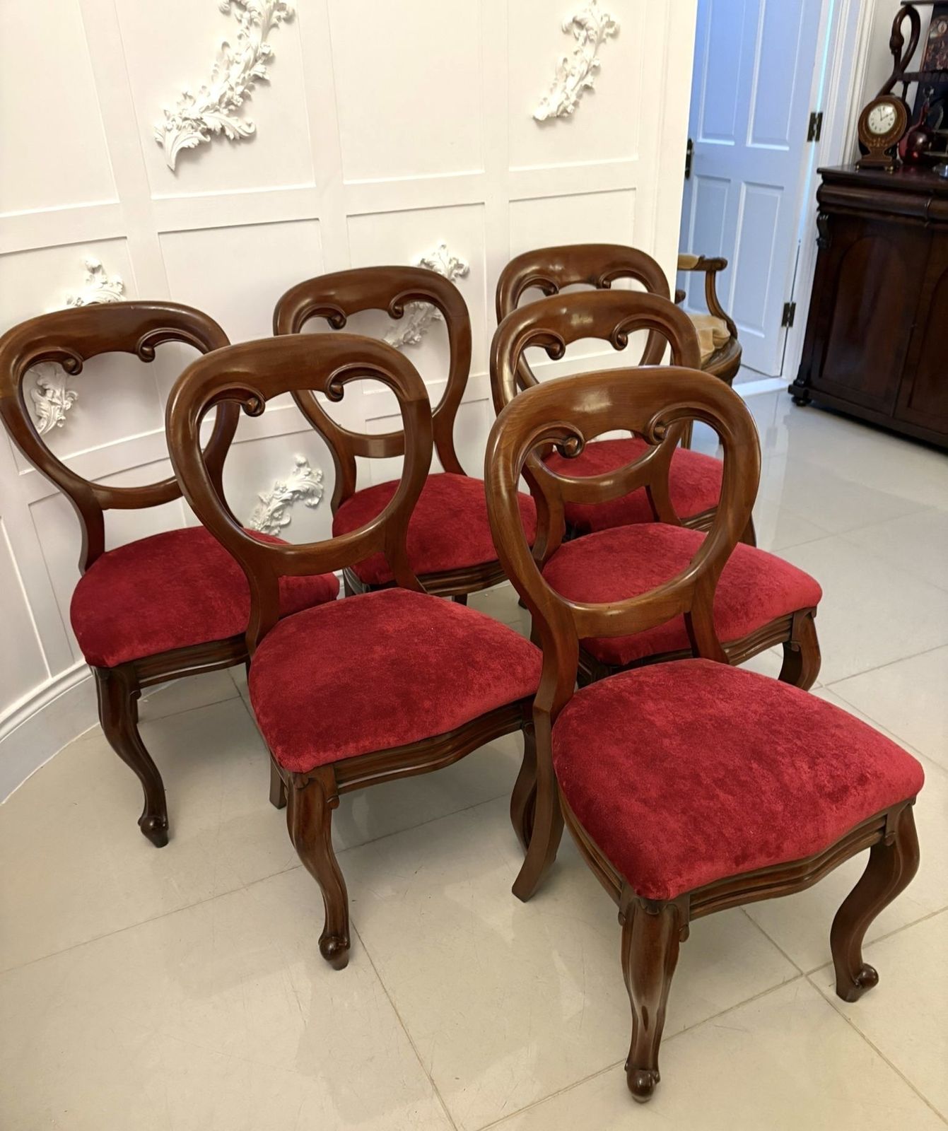 Superb Quality Set Of Six Antique 19th Century Mahogany Dining Chairs photo buy