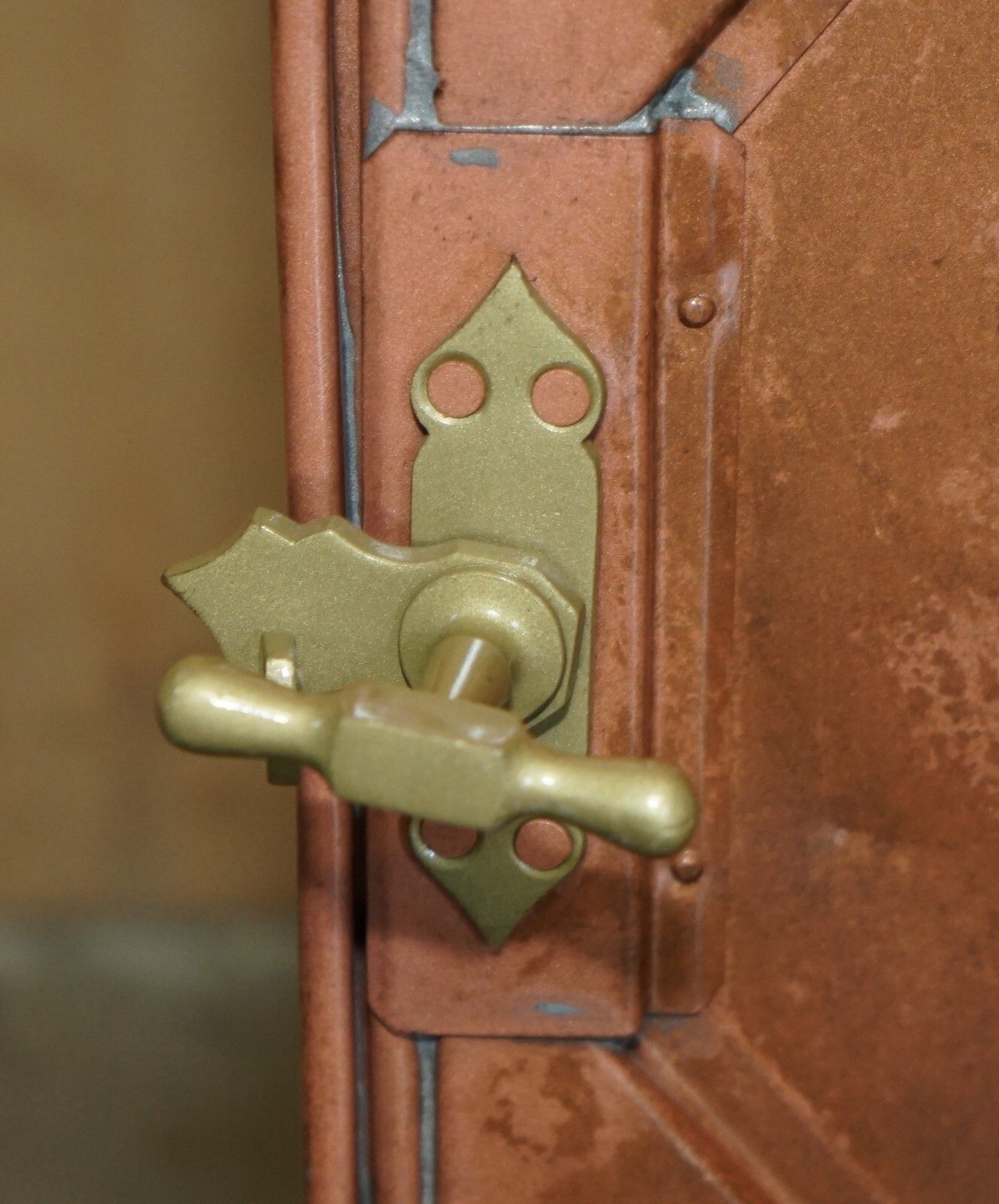 Antique Copper Fridge Ideal Cool Bedside Or Side End Lamp Wine Table Must See!!! photo buy
