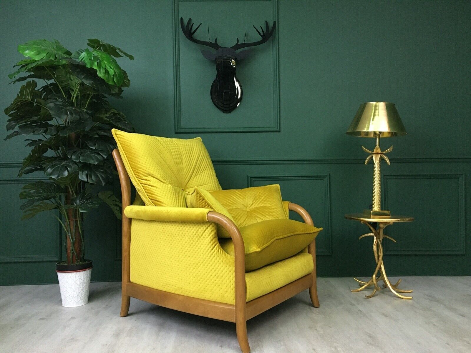 Yellow Vintage Cintique Armchair