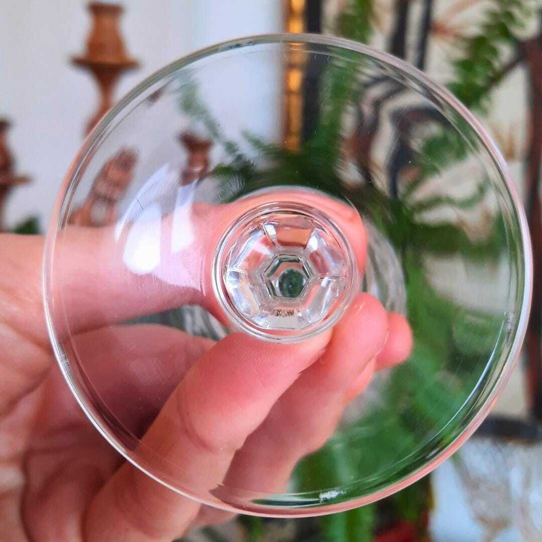Vintage Set Of 6 Crystal D'arques Durand Dauphine Pattern Wine Glasses H 6.2 photo vinterior