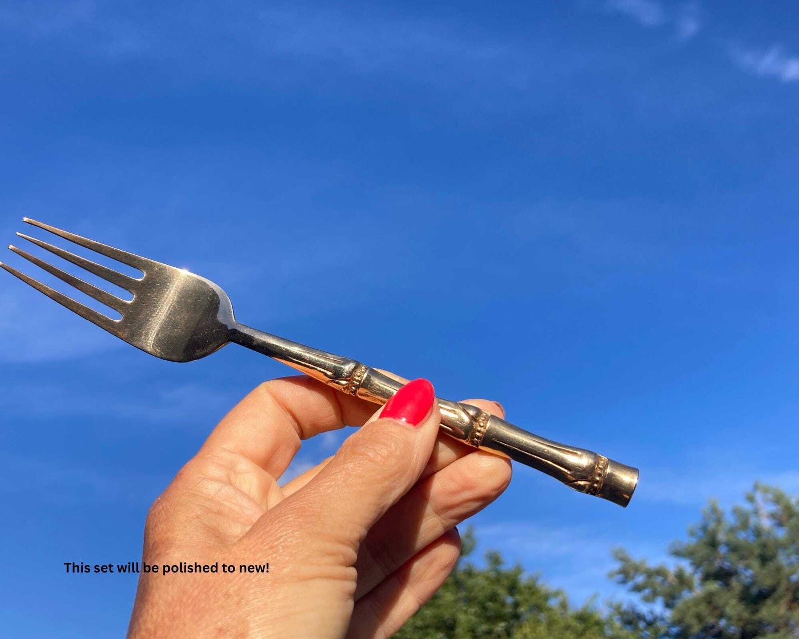 Messing Bestekset Bamboo | 12 Delig Voor 6 Personen | Opgepoetst photo Woonaccessoires